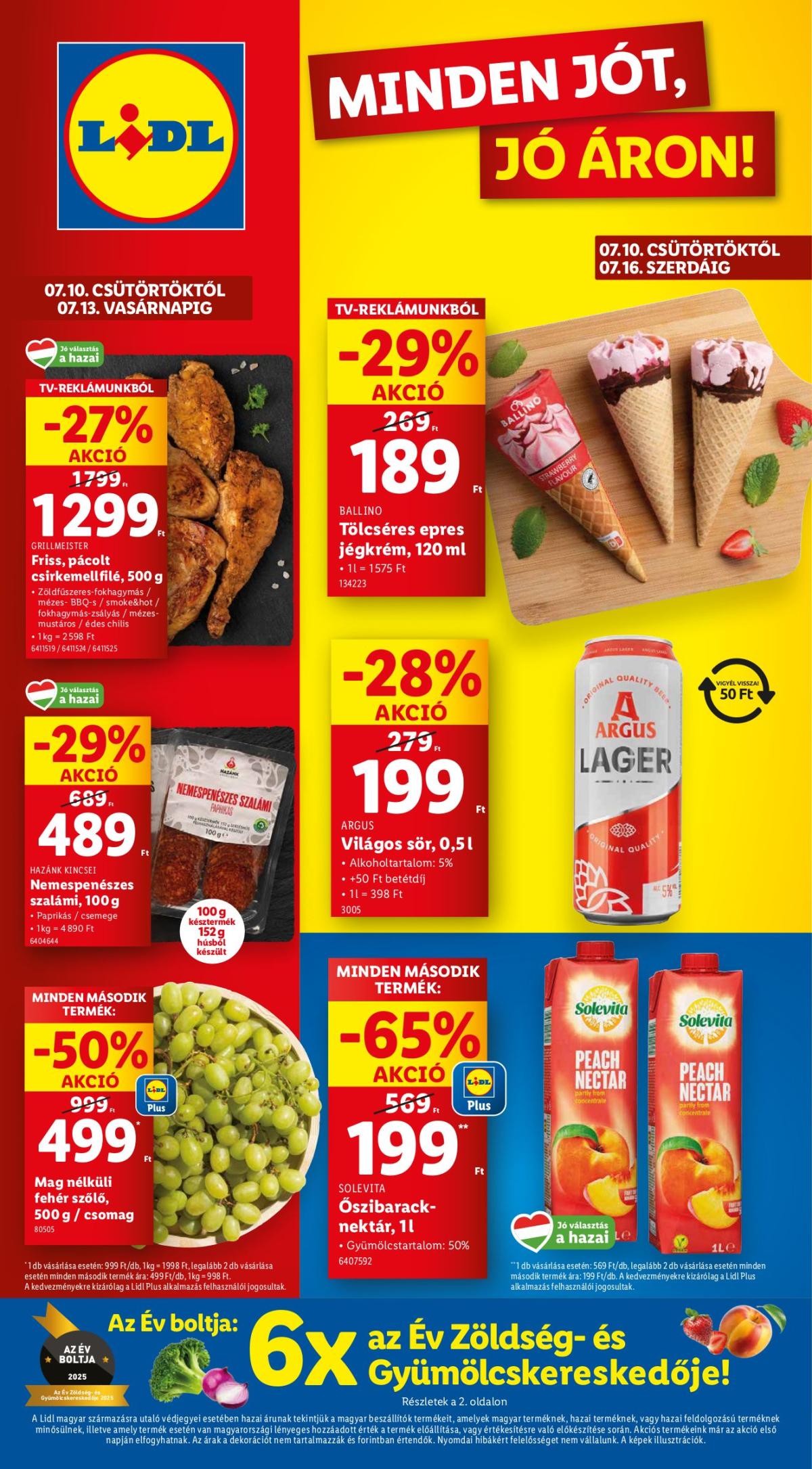 Lidl akciós újság, érvényes 07.10. - 07.16.