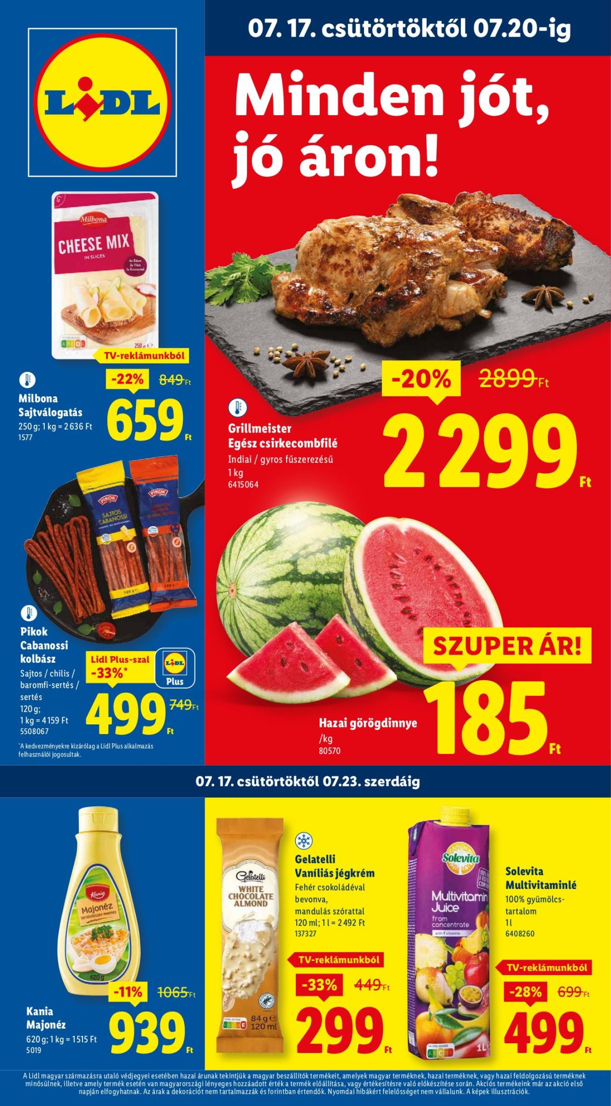 Lidl akciós újság, érvényes 07.17. - 07.23.