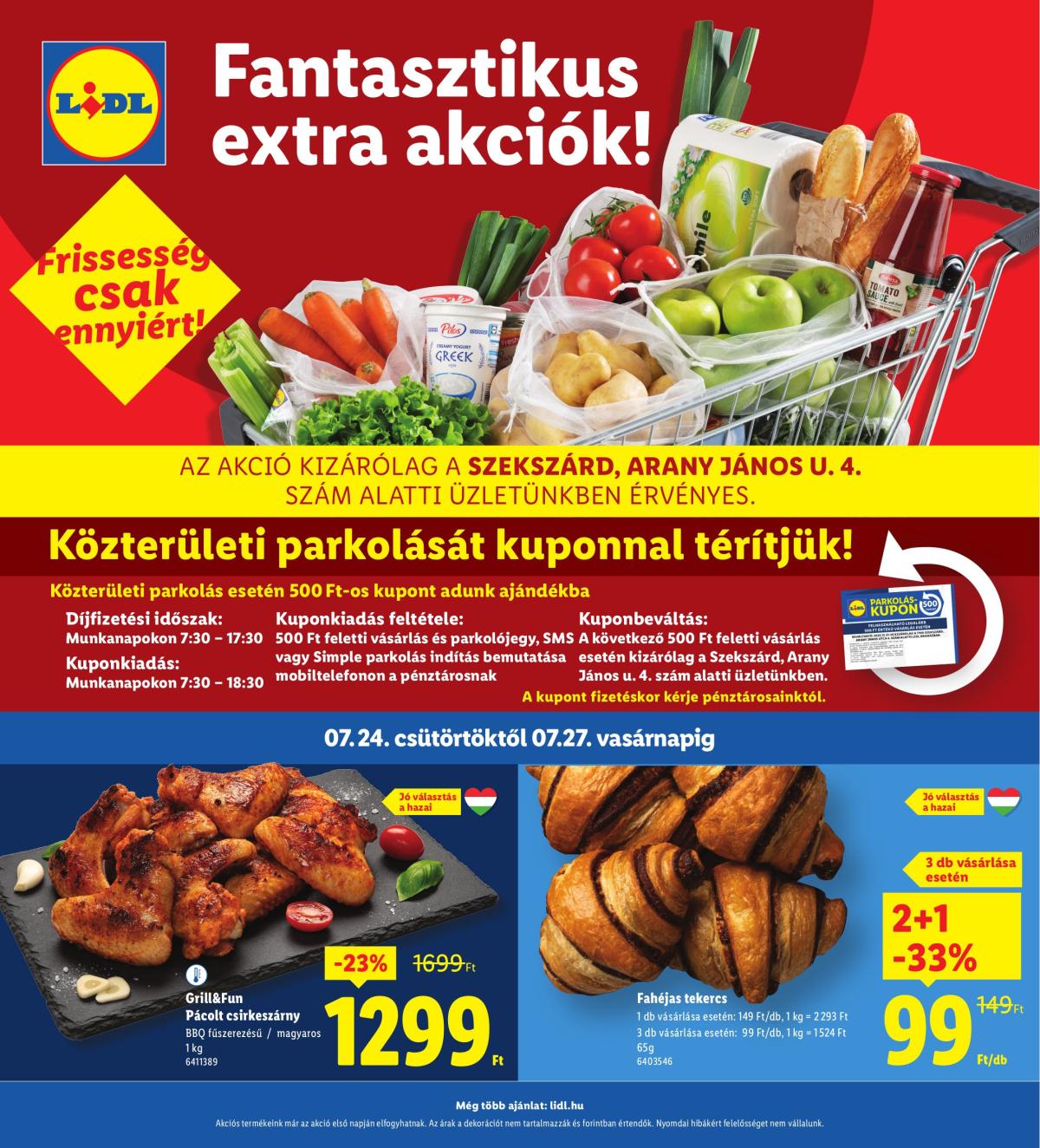 Lidl - Szekszárd akciós újság, érvényes 07.24. - 07.27.