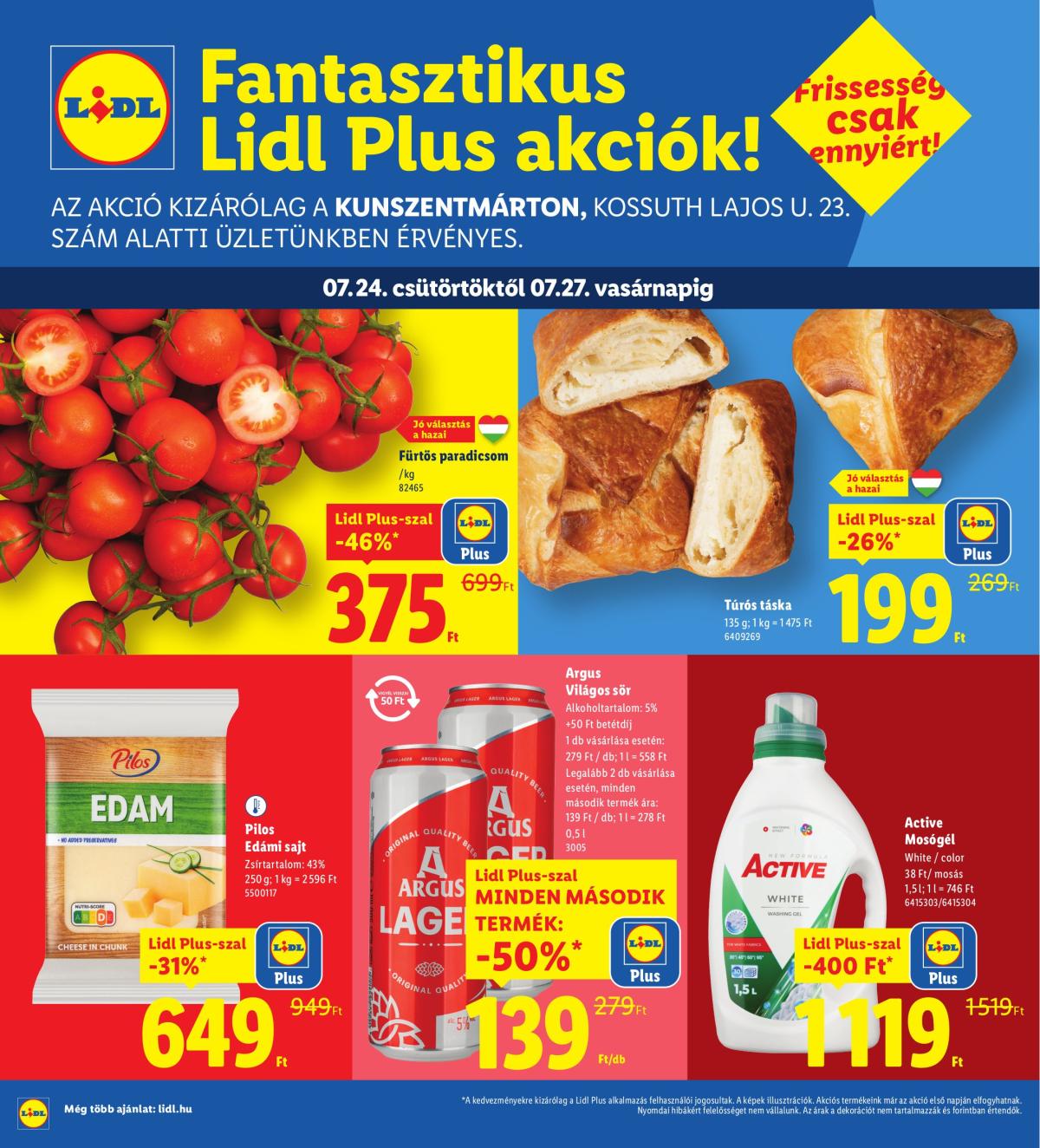 Lidl - Kunszentmárton akciós újság, érvényes 07.24. - 07.27.