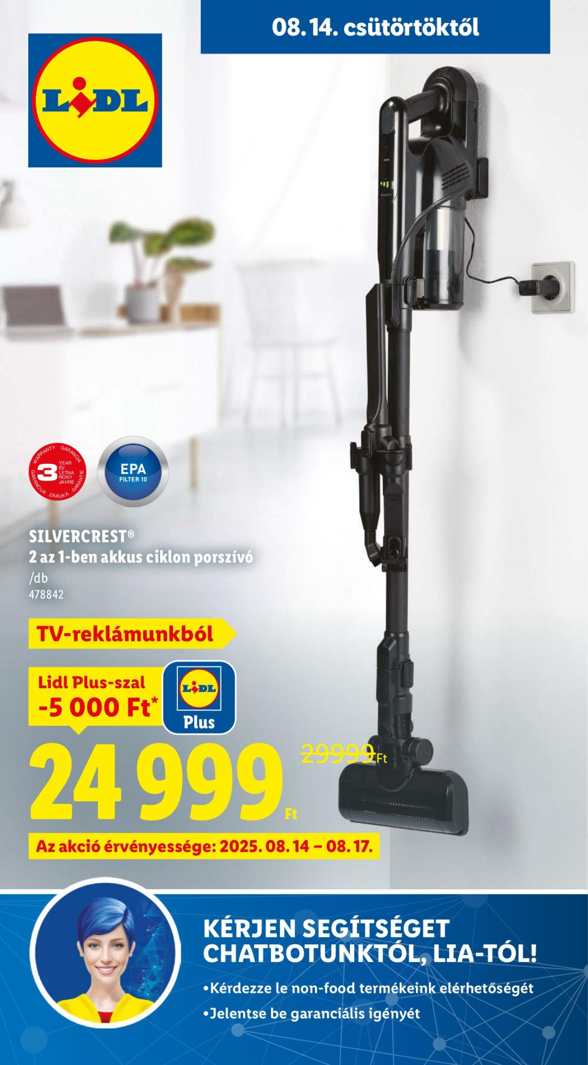 Lidl - Nonfood akciós újság, érvényes 08.14. - 08.20.