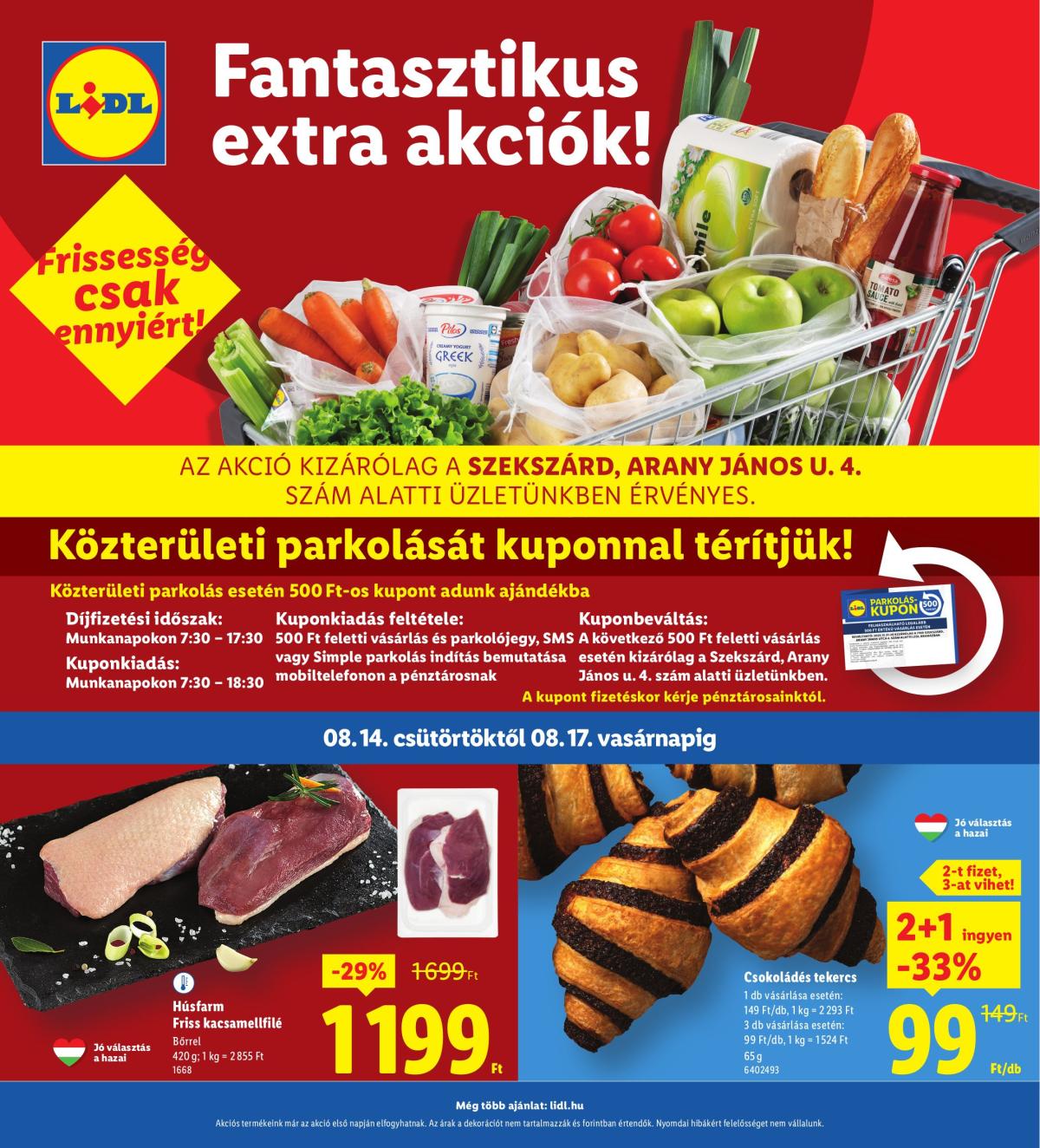Lidl - Szekszárd akciós újság, érvényes 08.14. - 08.17.