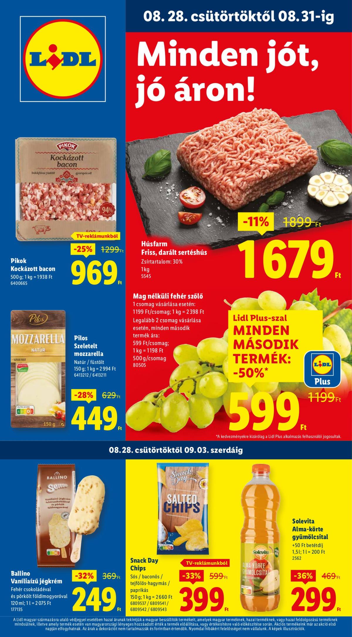 Lidl akciós újság, érvényes 08.28. - 09.03.