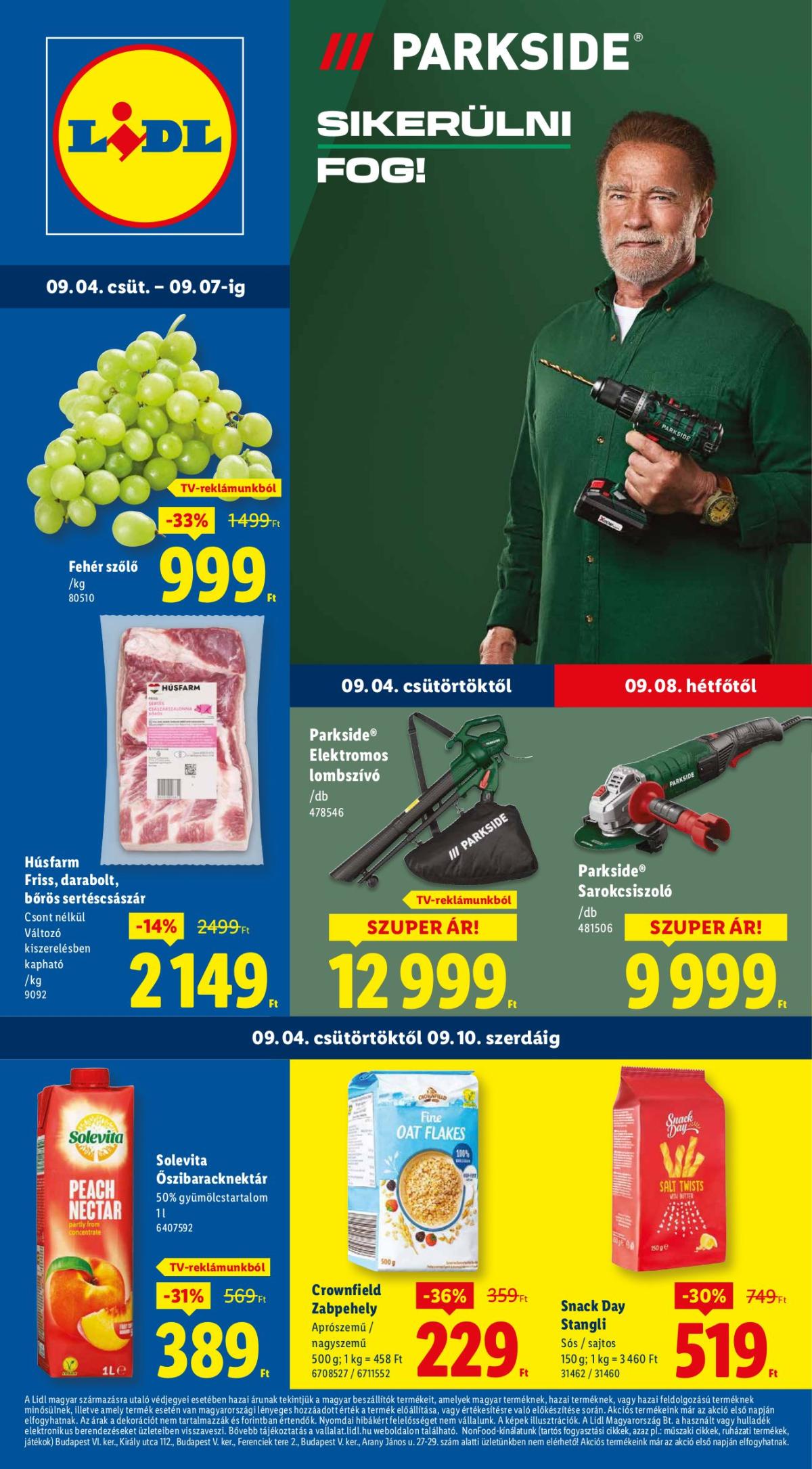 Lidl akciós újság, érvényes 09.04. - 09.10.