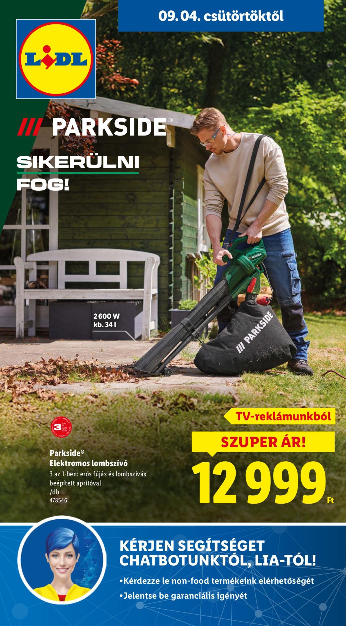 Lidl - Nonfood akciós újság, érvényes 09.04. - 09.10.