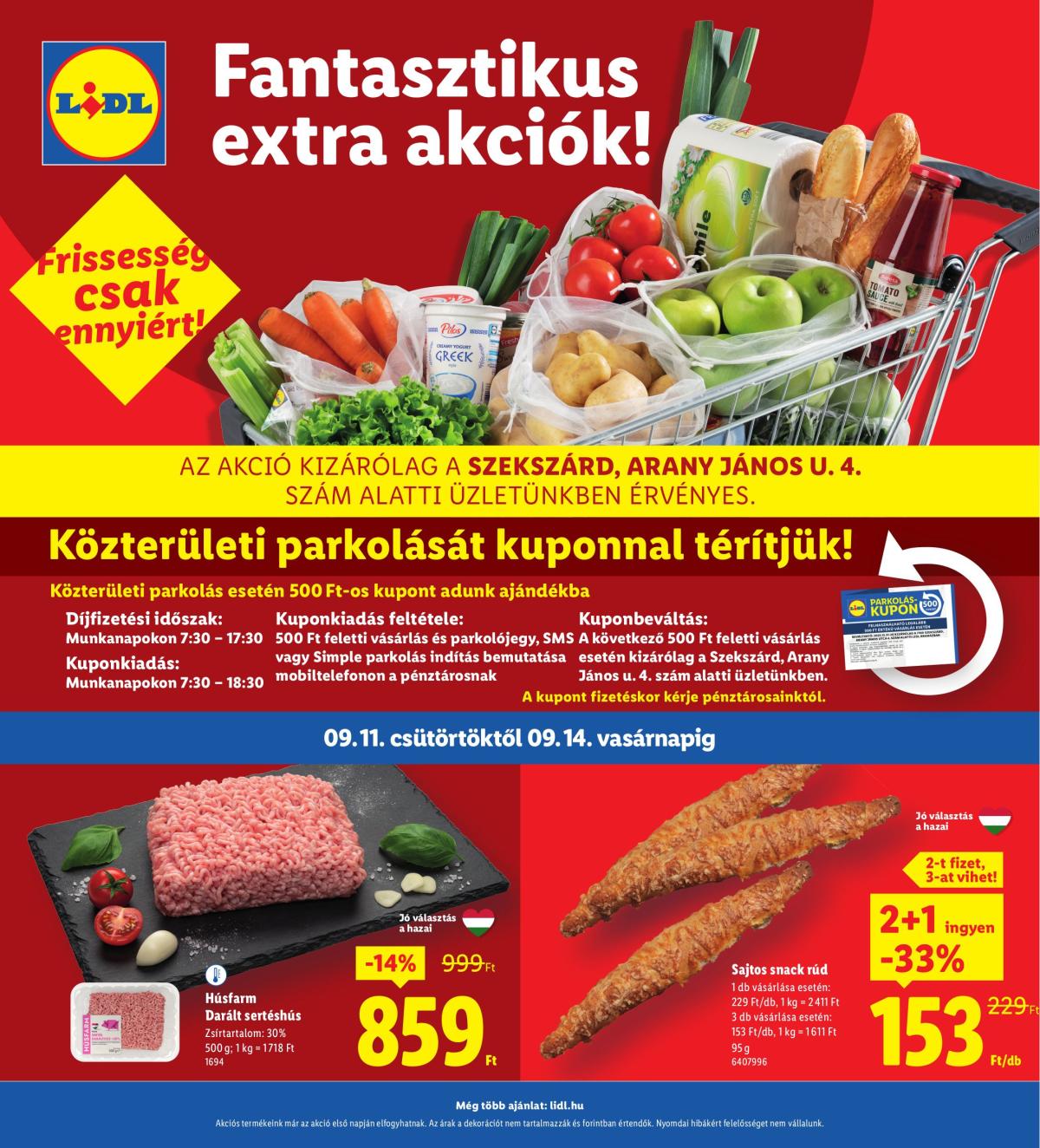 Lidl - Szekszárd akciós újság, érvényes 09.11. - 09.14.