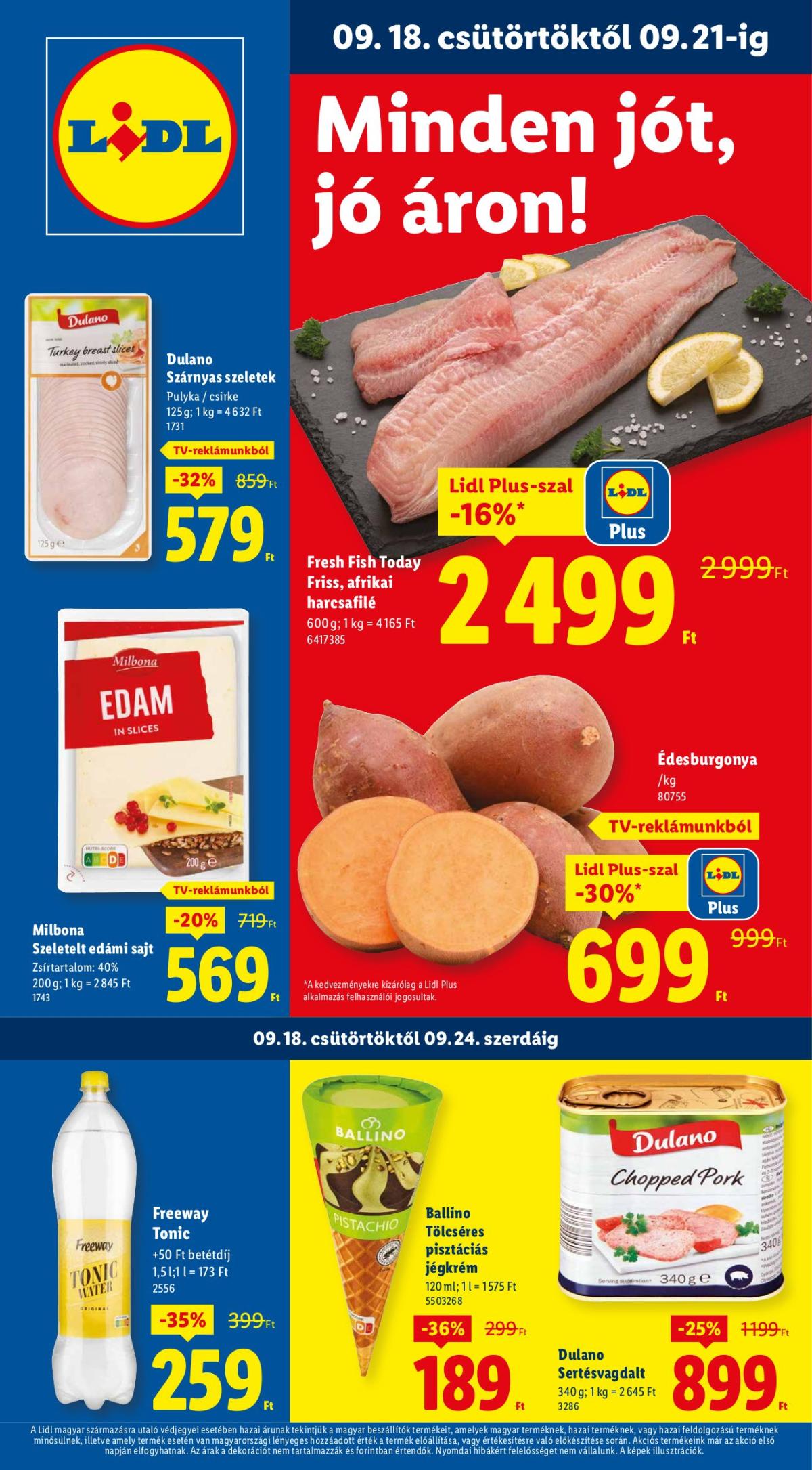 Lidl akciós újság, érvényes 09.18. - 09.24.