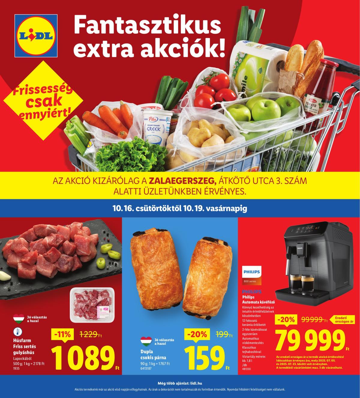Lidl - Zalaegerszeg akciós újság, érvényes 10.16. - 10.19.
