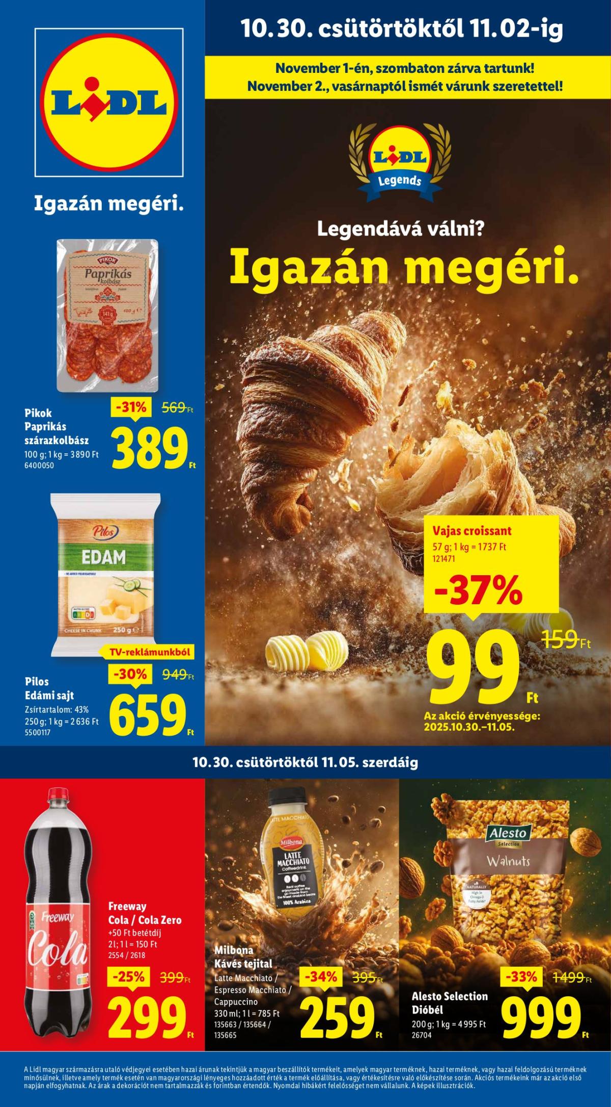 Lidl akciós újság, érvényes 10.30. - 11.05.