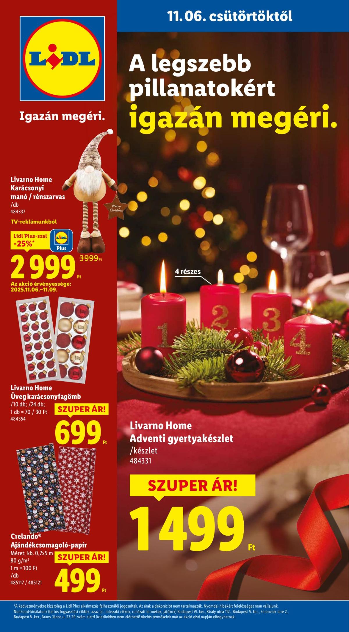 Lidl - Igazán megéri akciós újság, érvényes 11.06. - 12.28.