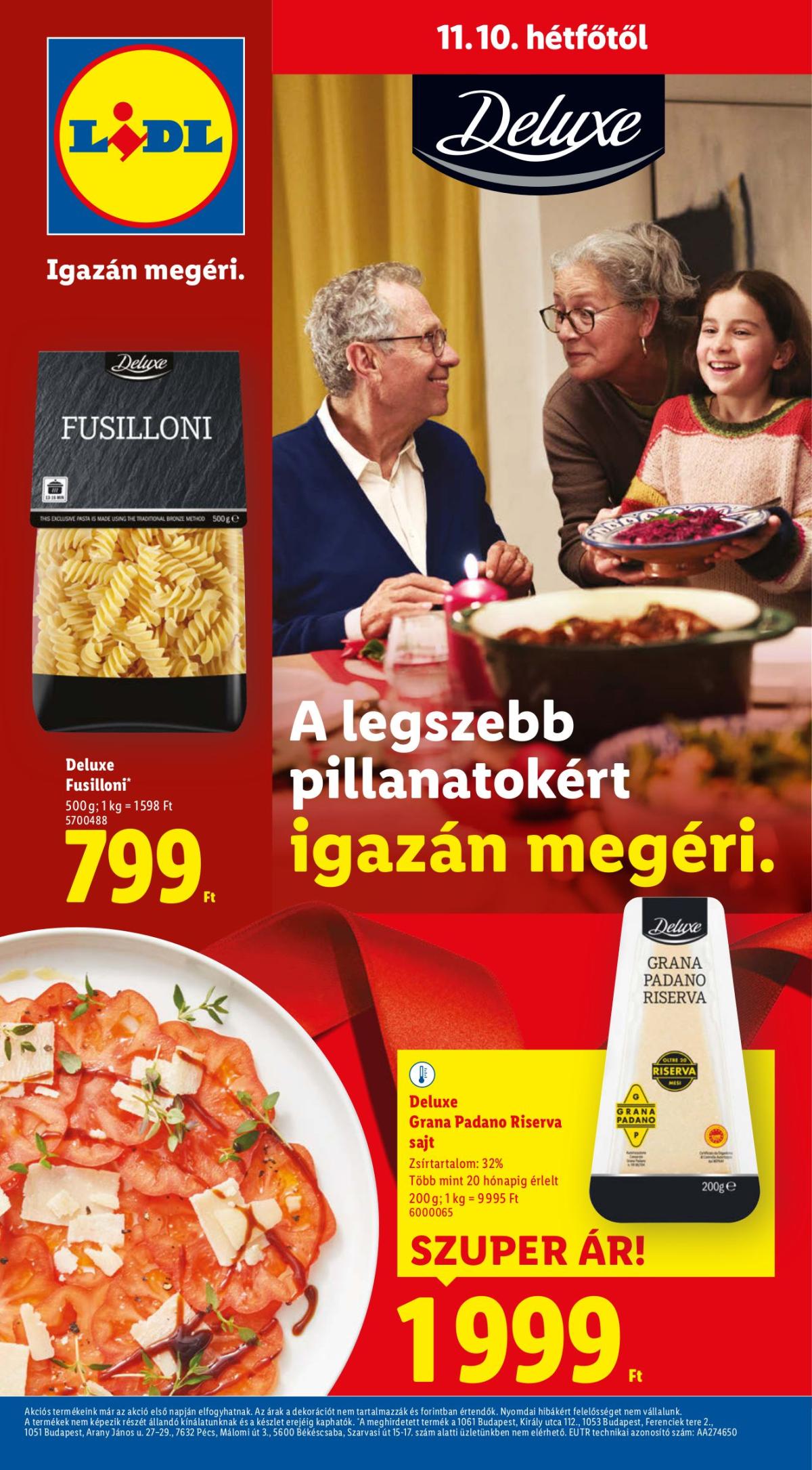 Lidl - Deluxe akciós újság, érvényes 11.10. - 12.28.