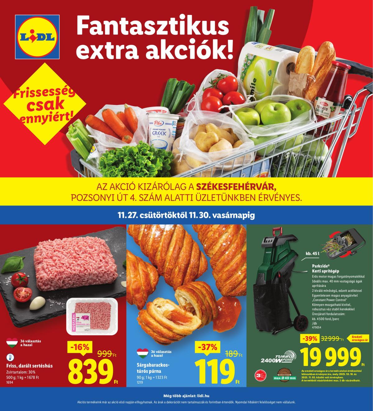 Lidl - Székesfehérvár akciós újság, érvényes 11.27. - 11.30.