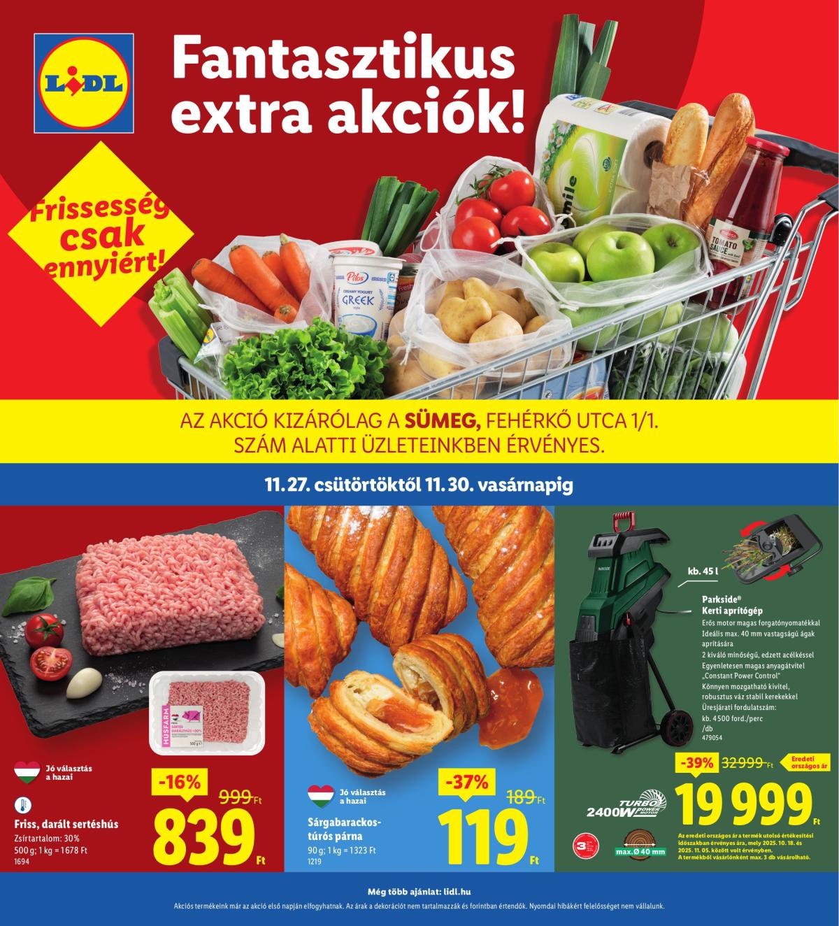 Lidl - Sümeg akciós újság, érvényes 11.27. - 11.30.