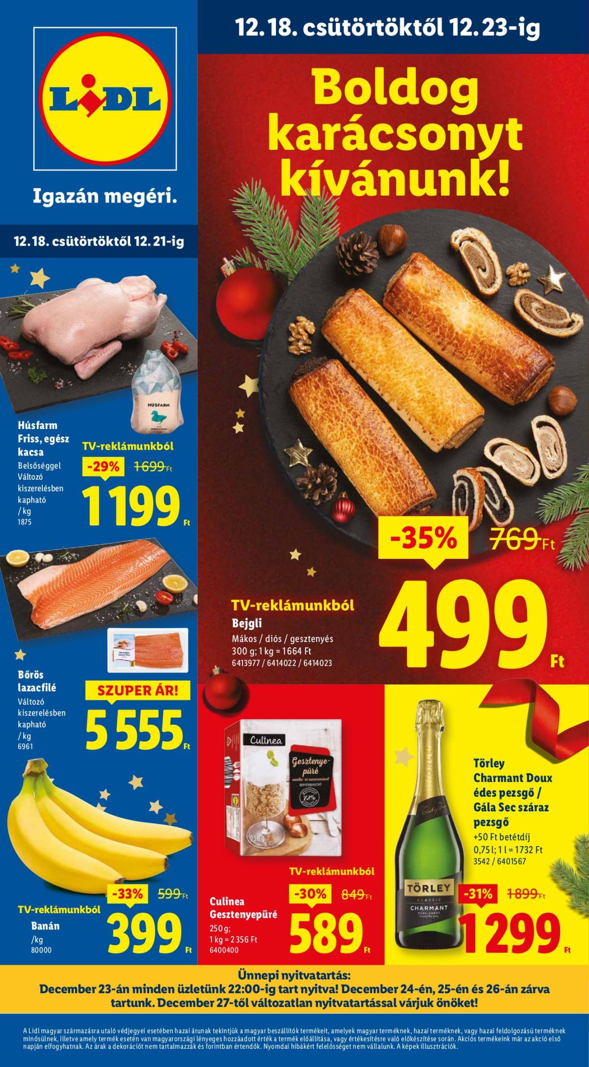 Lidl akciós újság, érvényes 12.18. - 12.23.