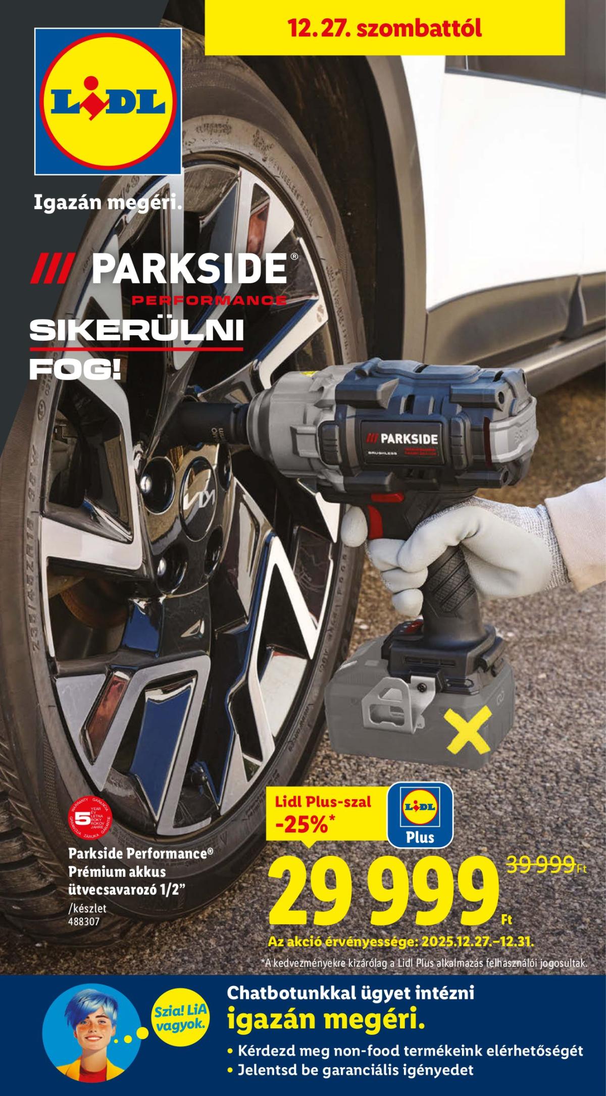 Lidl - Nonfood akciós újság, érvényes 12.27. - 12.31.