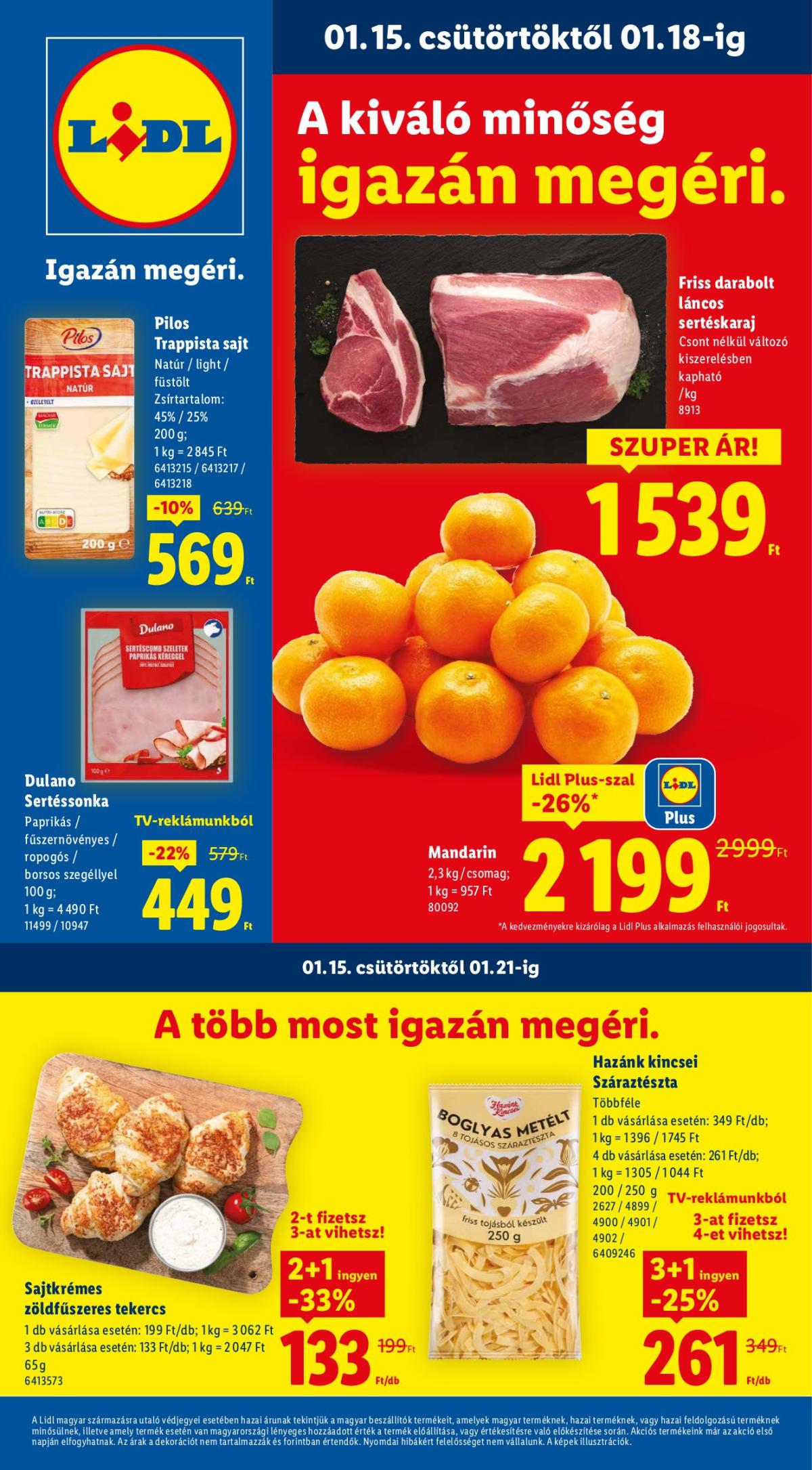Lidl akciós újság, érvényes 01.15. - 01.21.