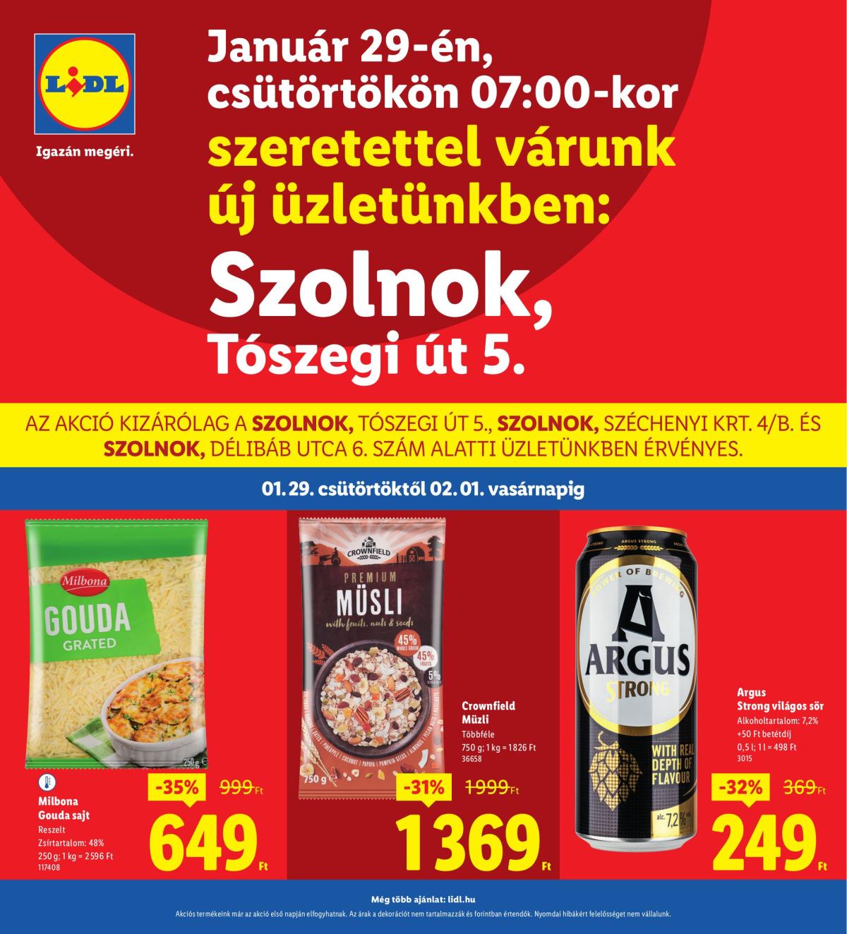 Lidl - Szolnok akciós újság, érvényes 01.29. - 02.01.