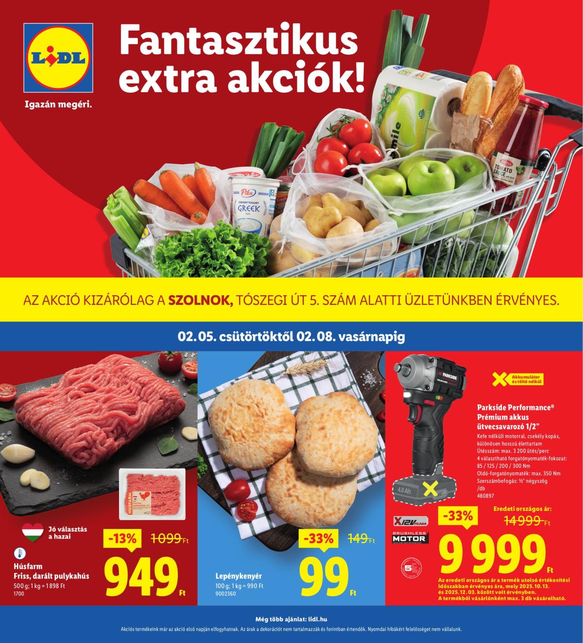 Lidl - Szolnok akciós újság, érvényes 2026.02.05. - 2026.02.08.