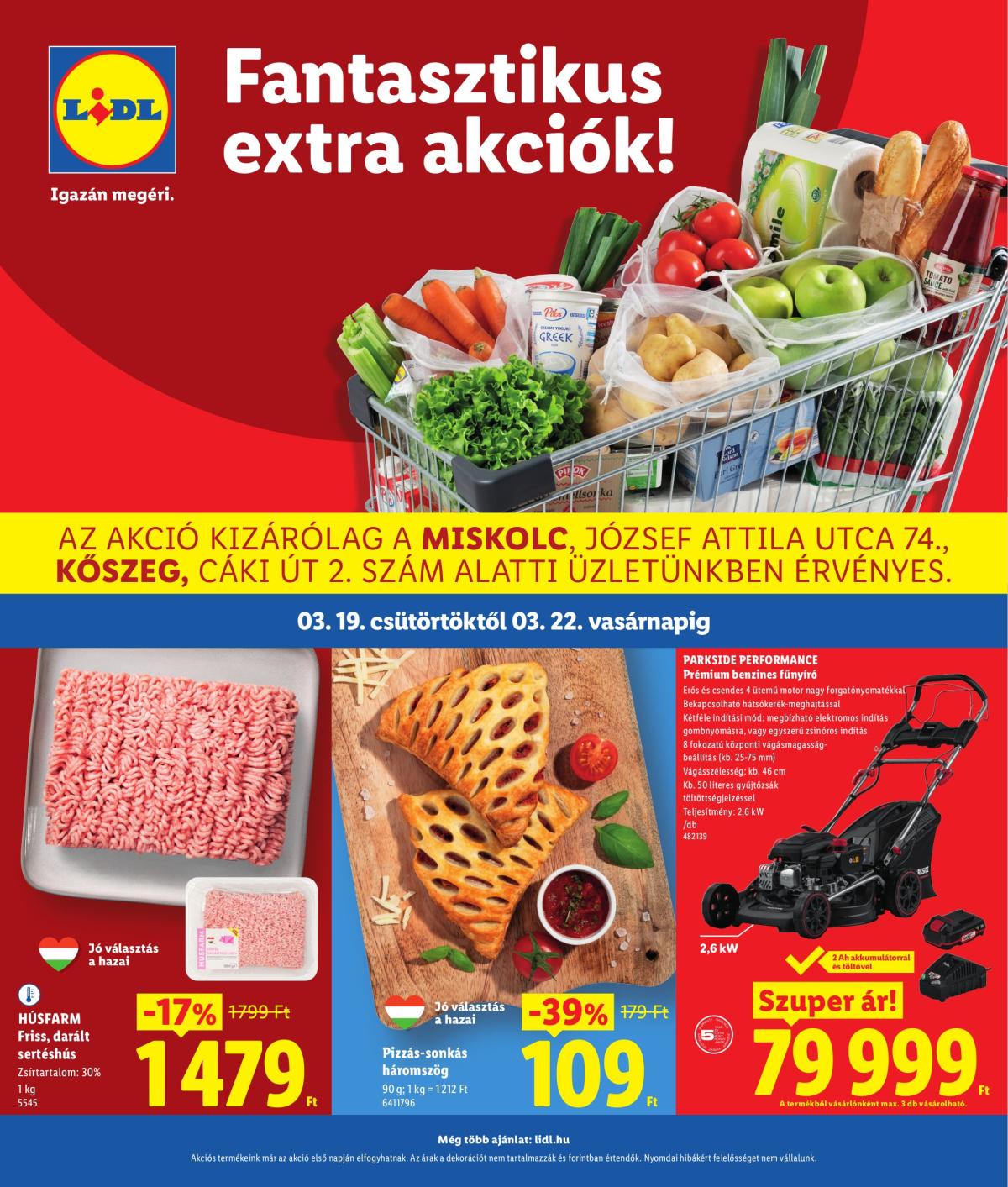 Lidl - Miskolc, Köszeg akciós újság, érvényes 2026.03.19. - 2026.03.22.