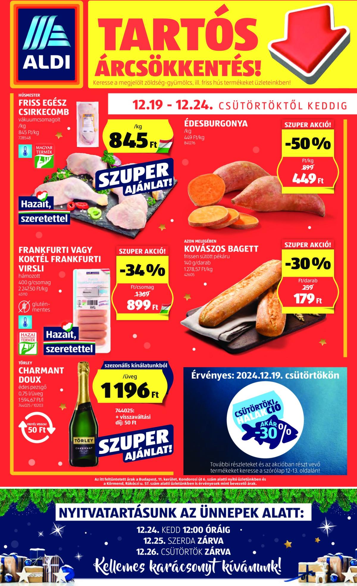 Aldi akciós újság, érvényes 12.19. - 12.24.