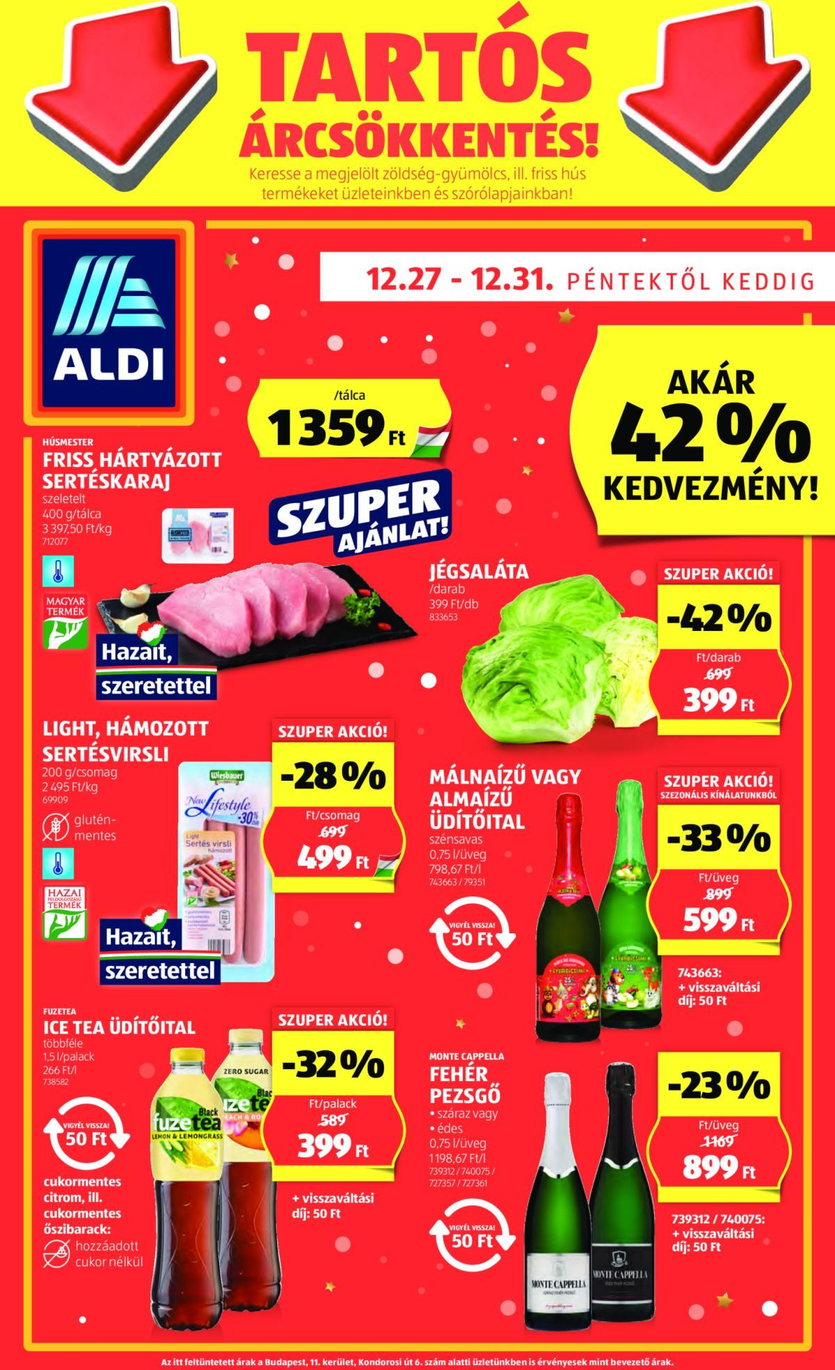 Aldi akciós újság, érvényes 12.27. - 12.31.