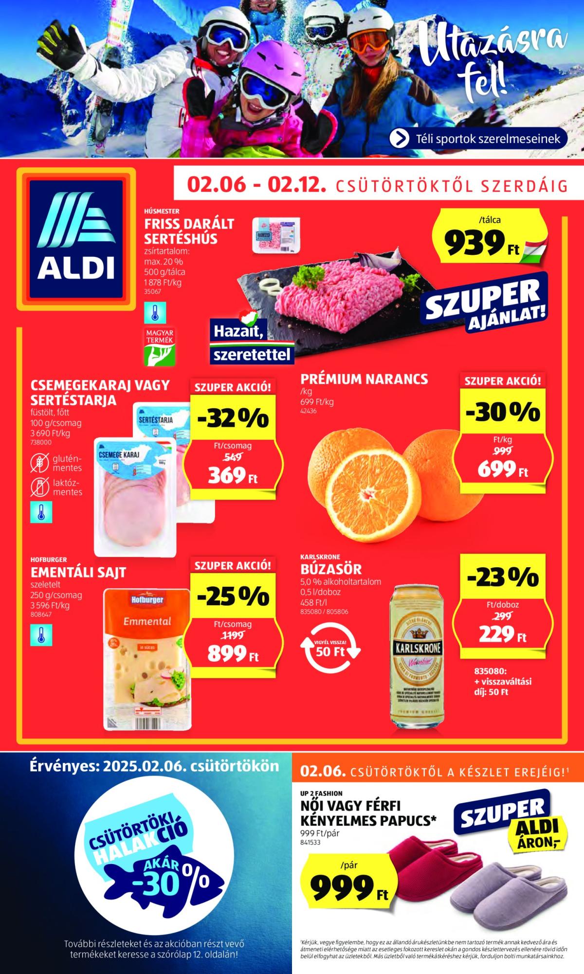 Aldi akciós újság, érvényes 02.06. - 02.12.