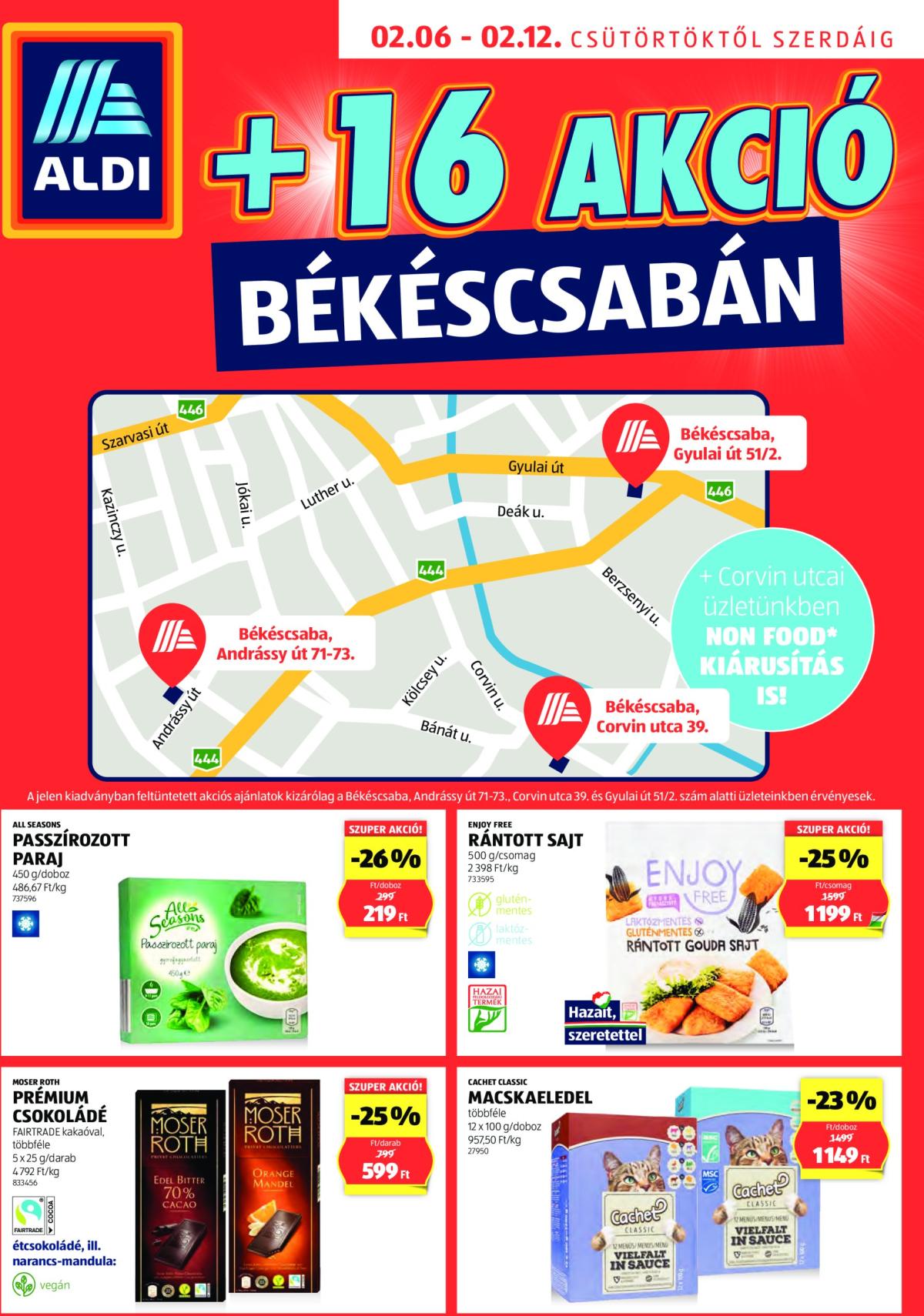 Aldi - Békéscsaba extra akciós újság, érvényes 02.06. - 02.12.