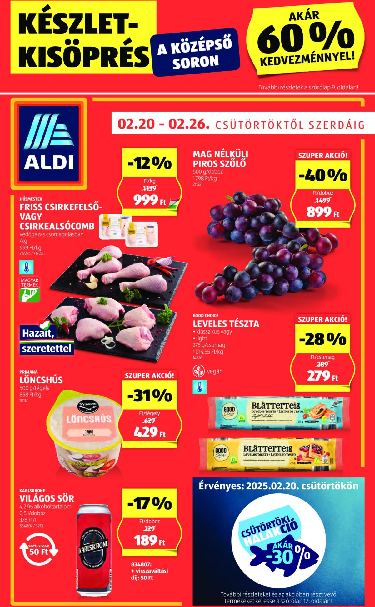 Aldi akciós újság, érvényes 02.20. - 02.26.