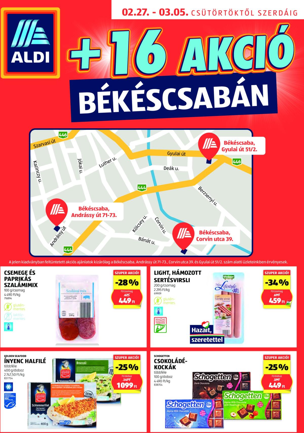 Aldi - Békéscsaba extra akciós újság, érvényes 02.27. - 03.05.