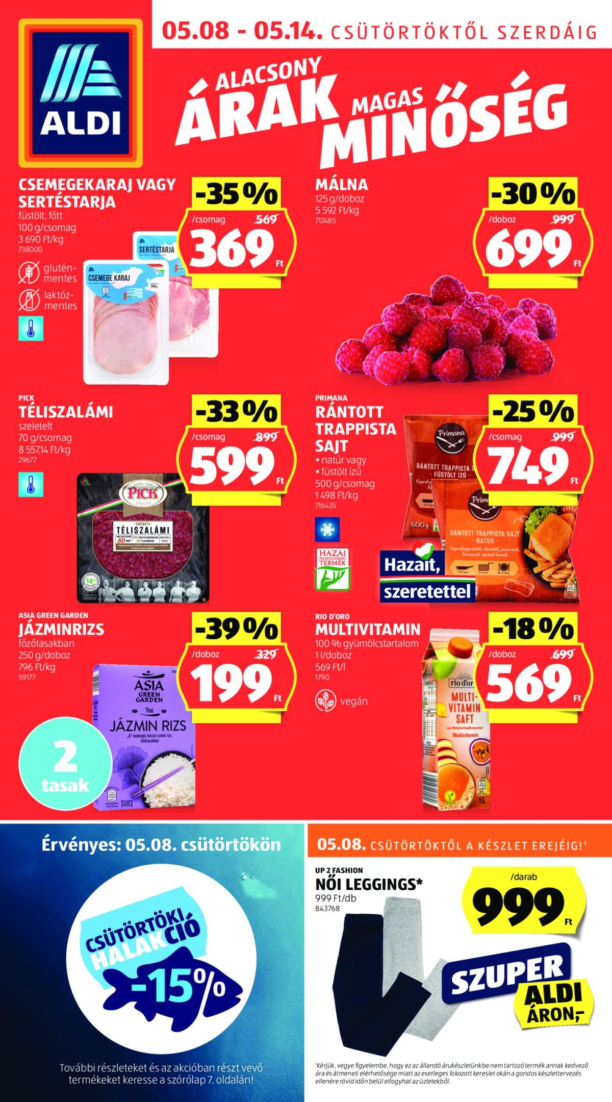 Aldi akciós újság, érvényes 05.08. - 05.14.