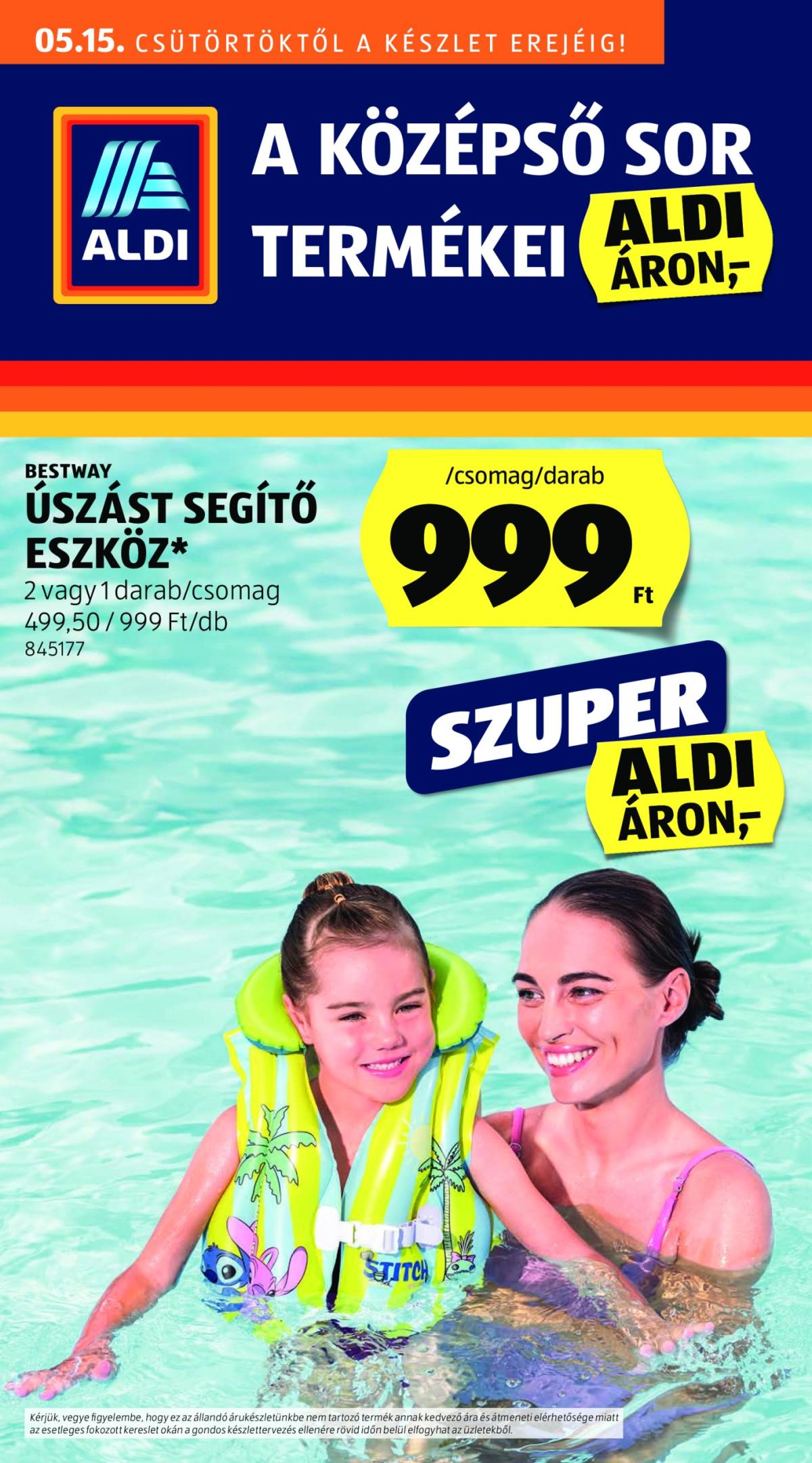 Aldi - Középső sor termékei akciós újság, érvényes 05.15. - 05.21.