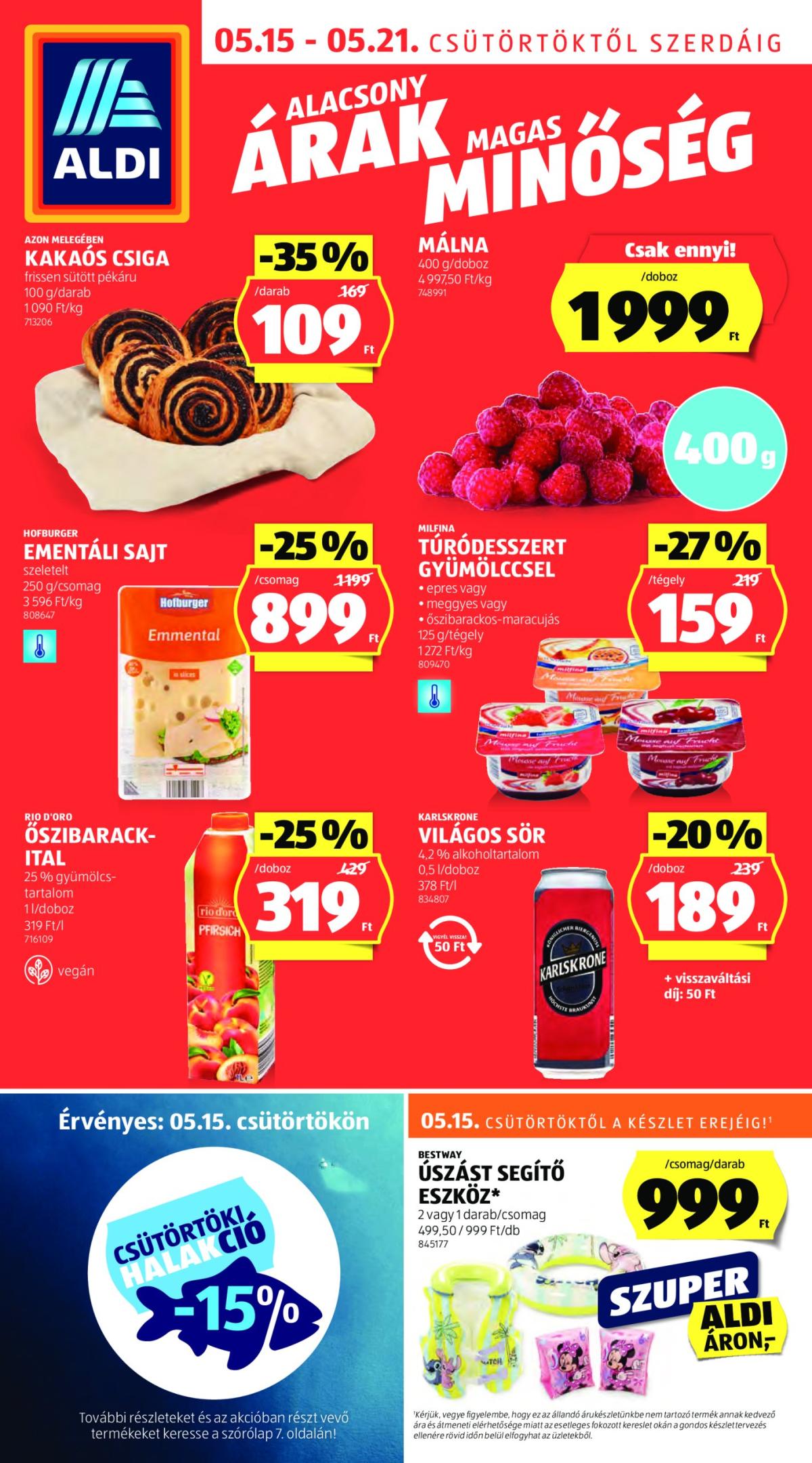 Aldi akciós újság, érvényes 05.15. - 05.21.