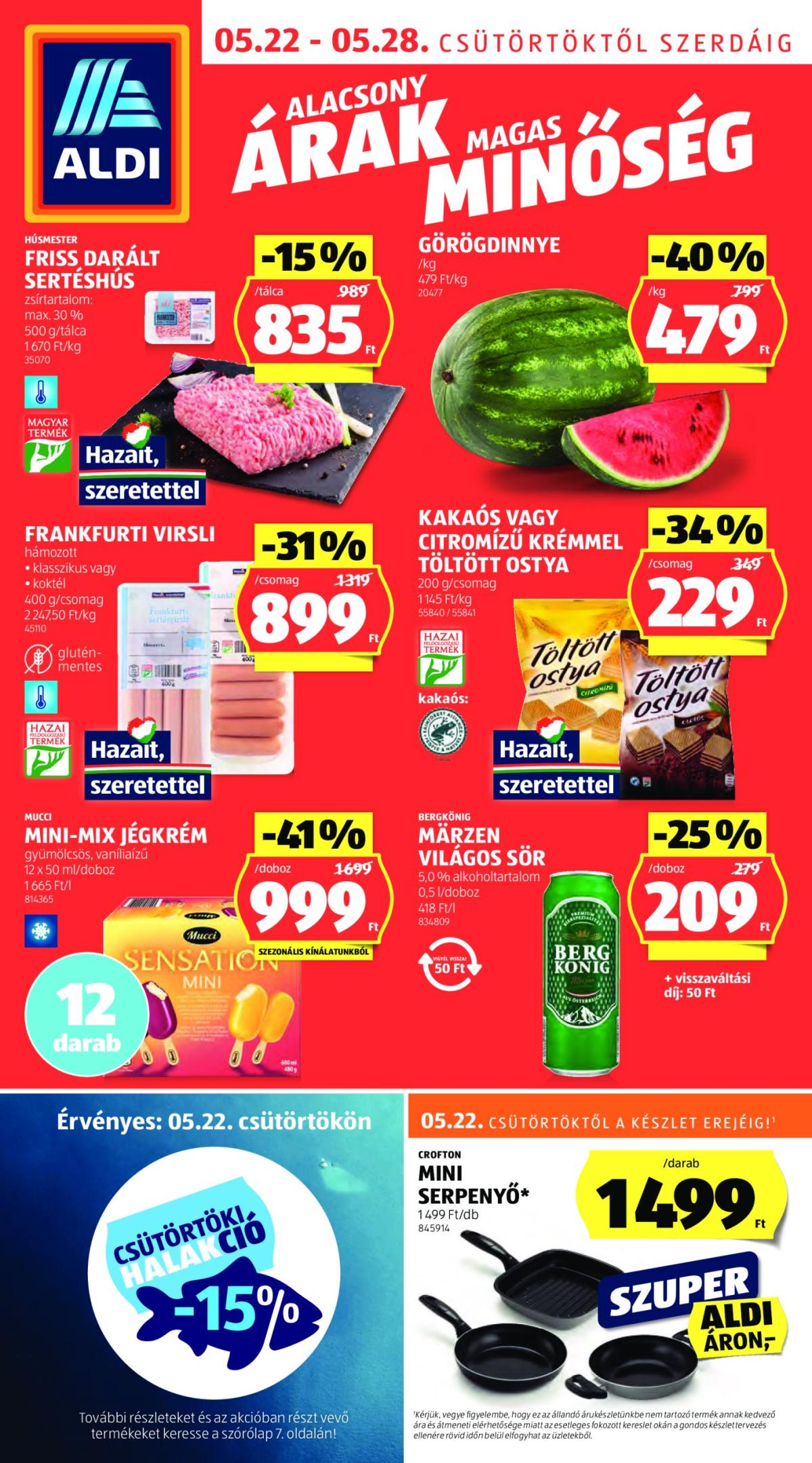 Aldi akciós újság, érvényes 05.22. - 05.28.