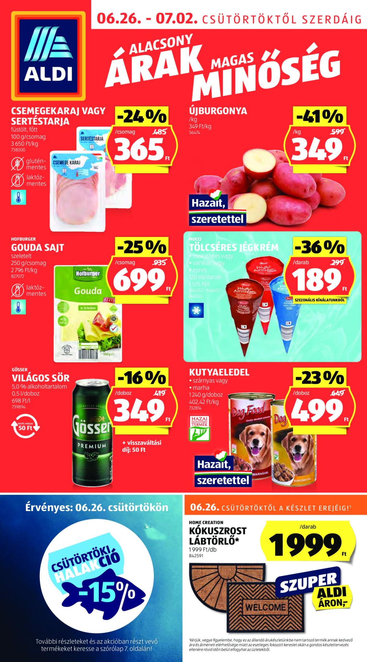 Aldi akciós újság, érvényes 06.26. - 07.02.