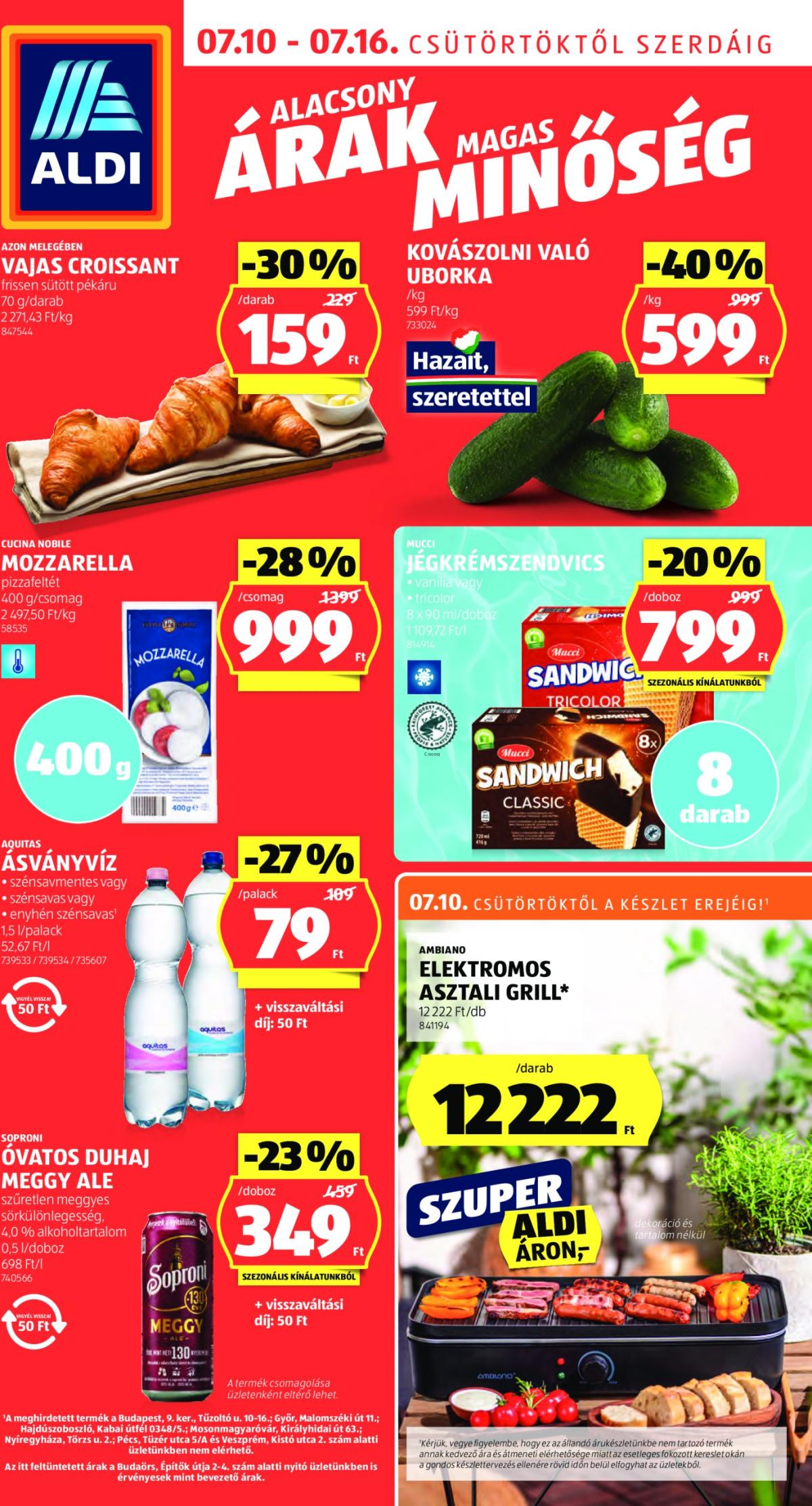 Aldi akciós újság, érvényes 07.10. - 07.16.