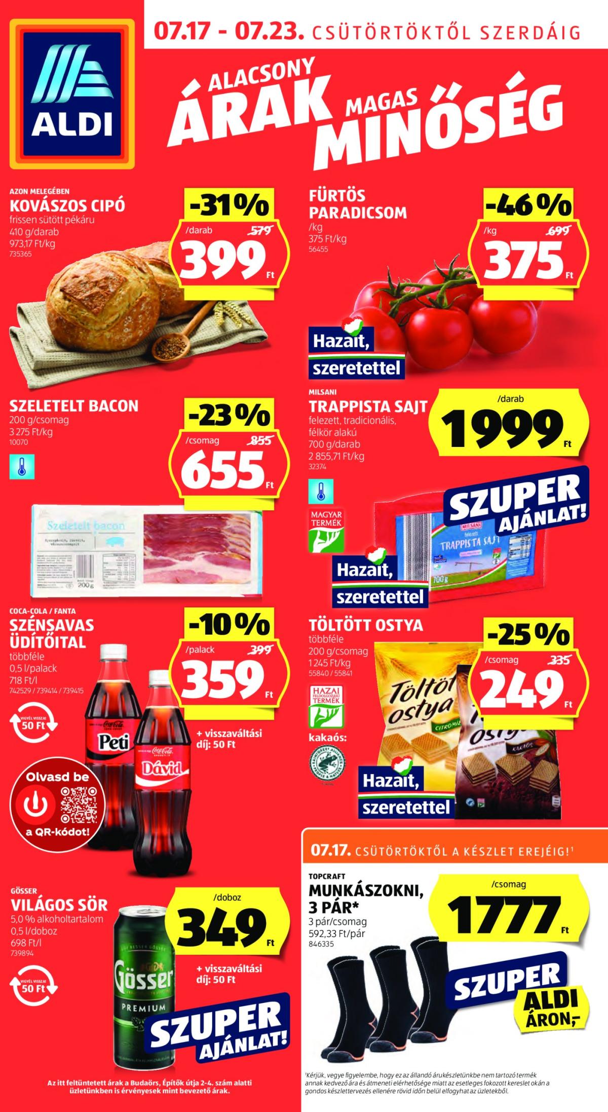 Aldi akciós újság, érvényes 07.17. - 07.23.
