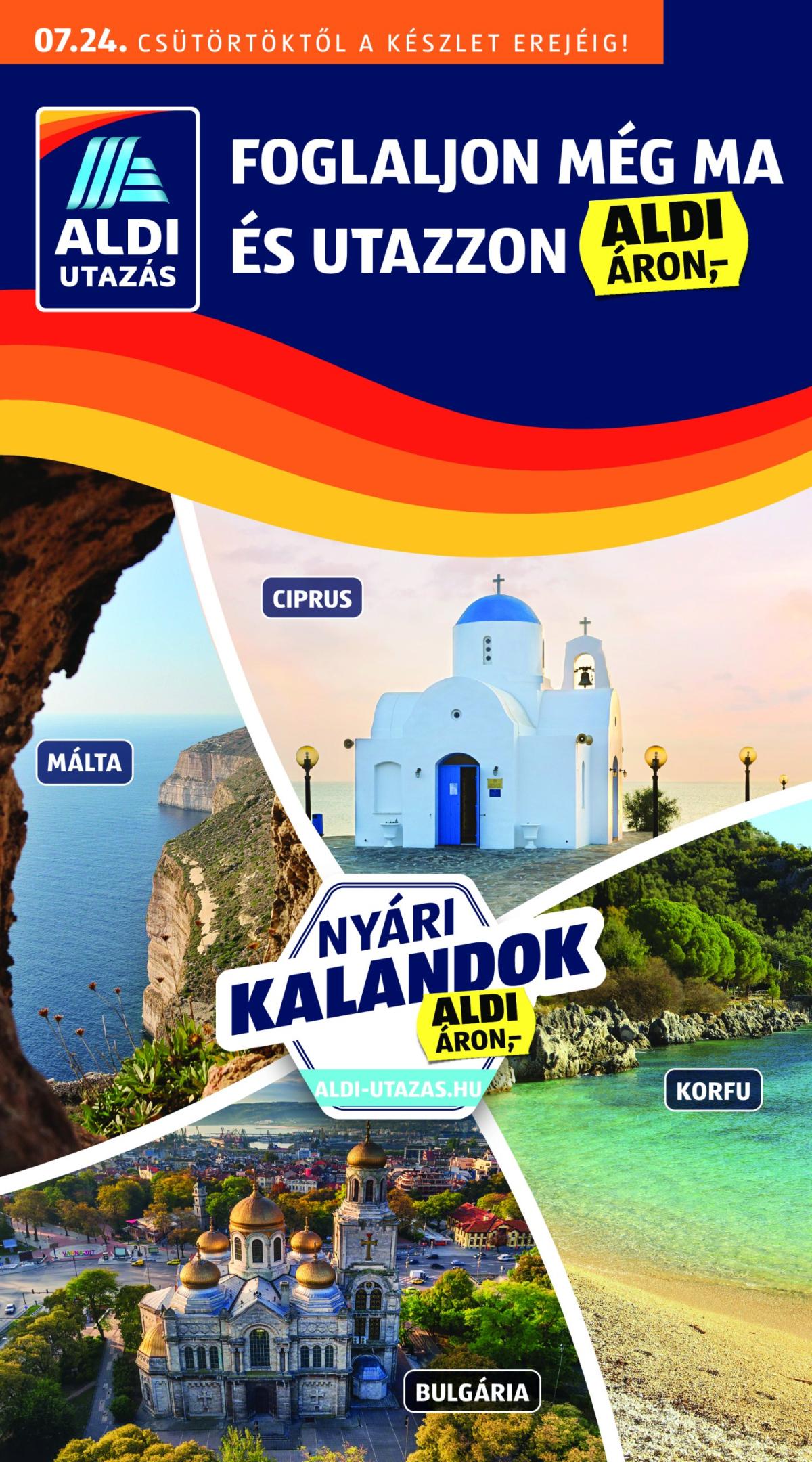 Aldi - Utazás katalógus akciós újság, érvényes 07.24. - 07.30.