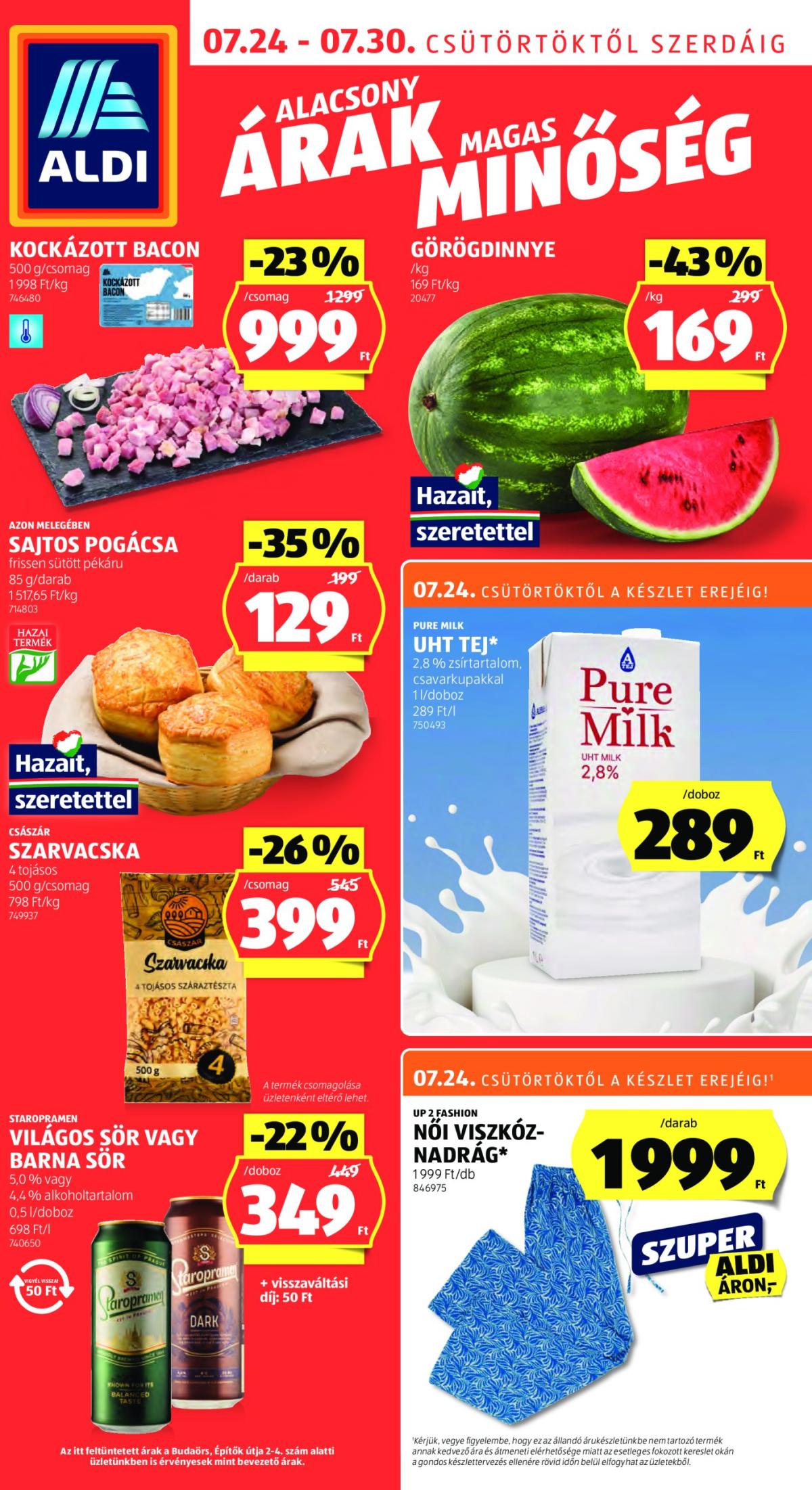 Aldi akciós újság, érvényes 07.24. - 07.30.