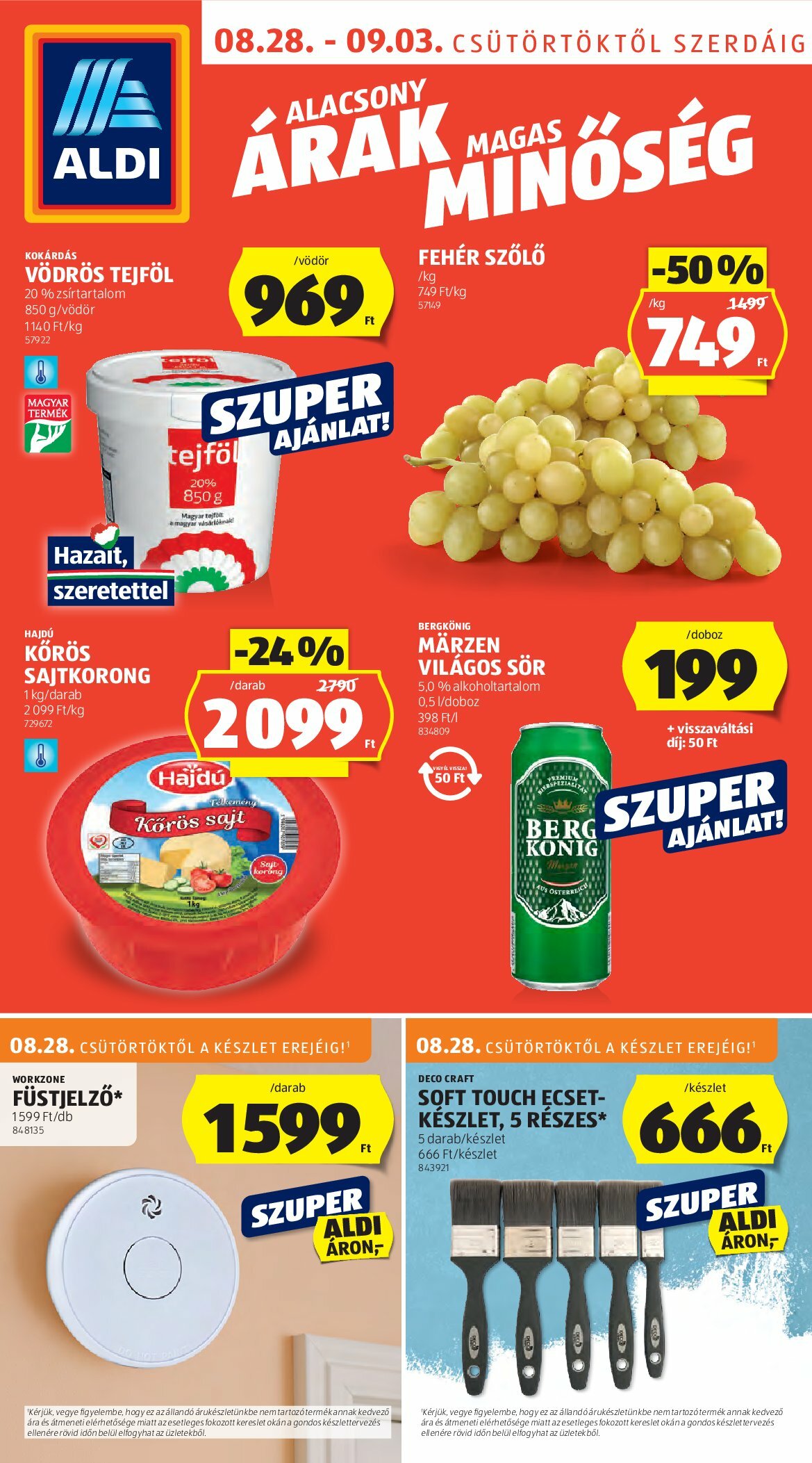 Aldi akciós újság, érvényes 08.28. - 09.03.