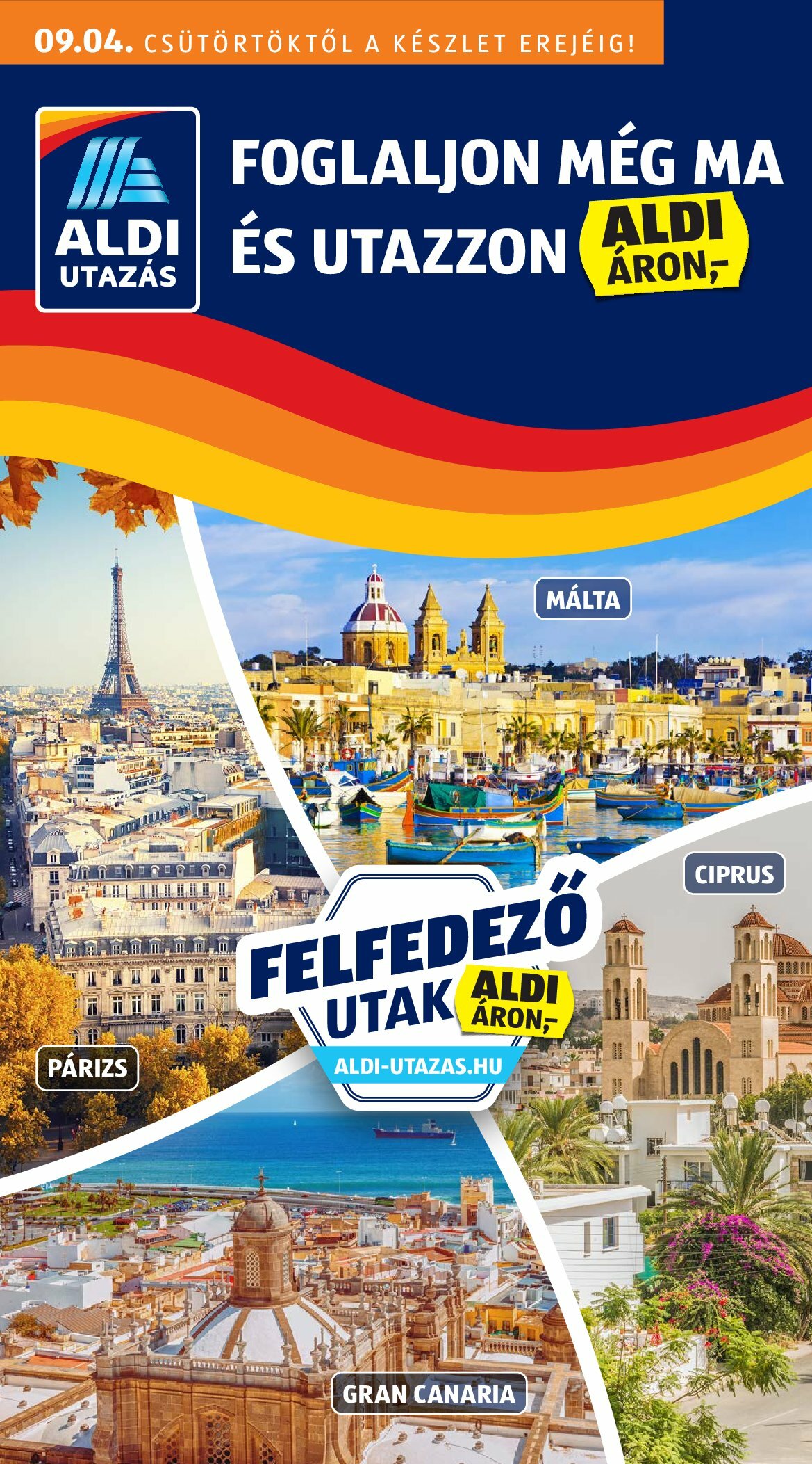 Aldi - Utazás katalógus akciós újság, érvényes 09.04. - 09.10.
