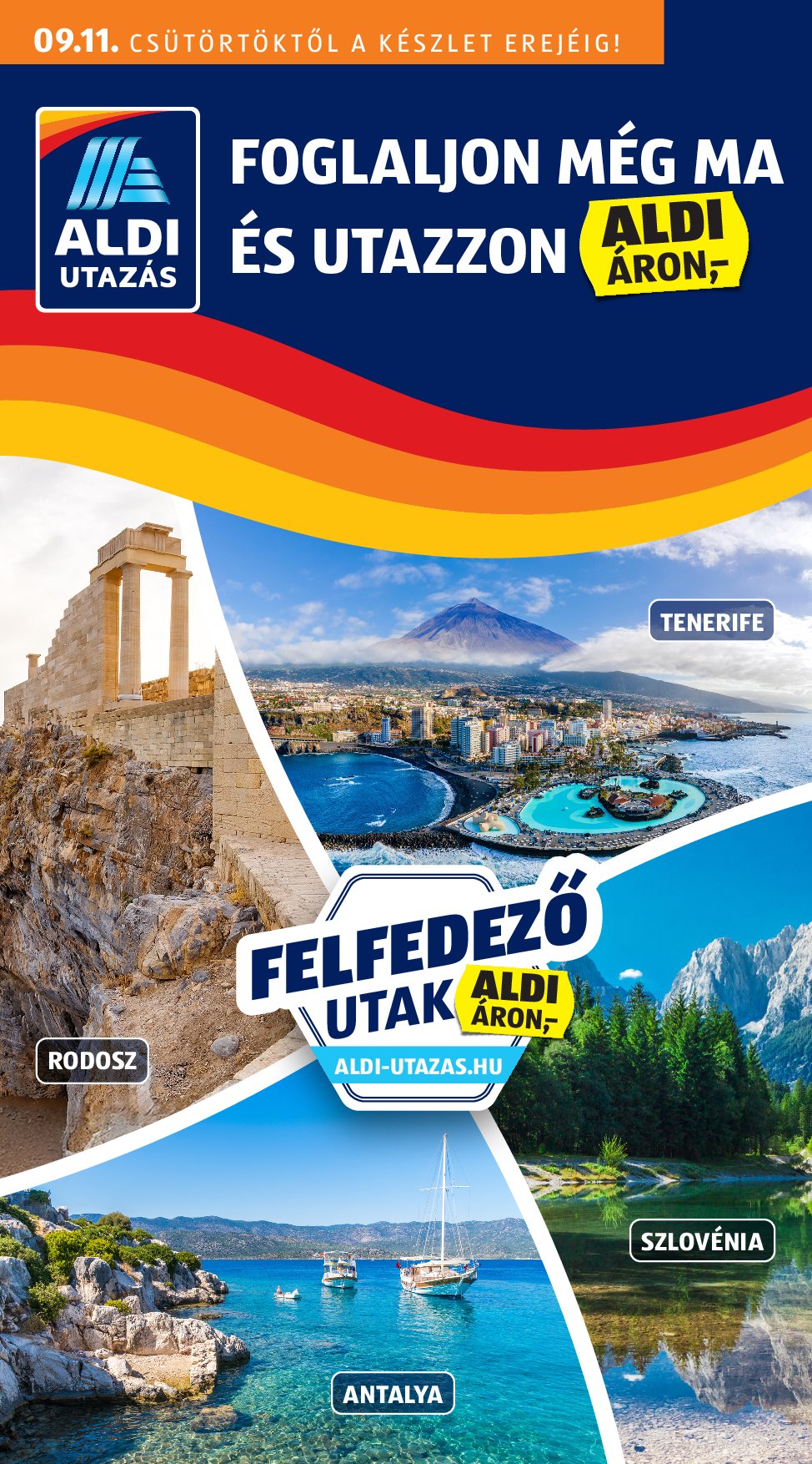 Aldi - Utazás katalógus akciós újság, érvényes 09.11. - 09.17.