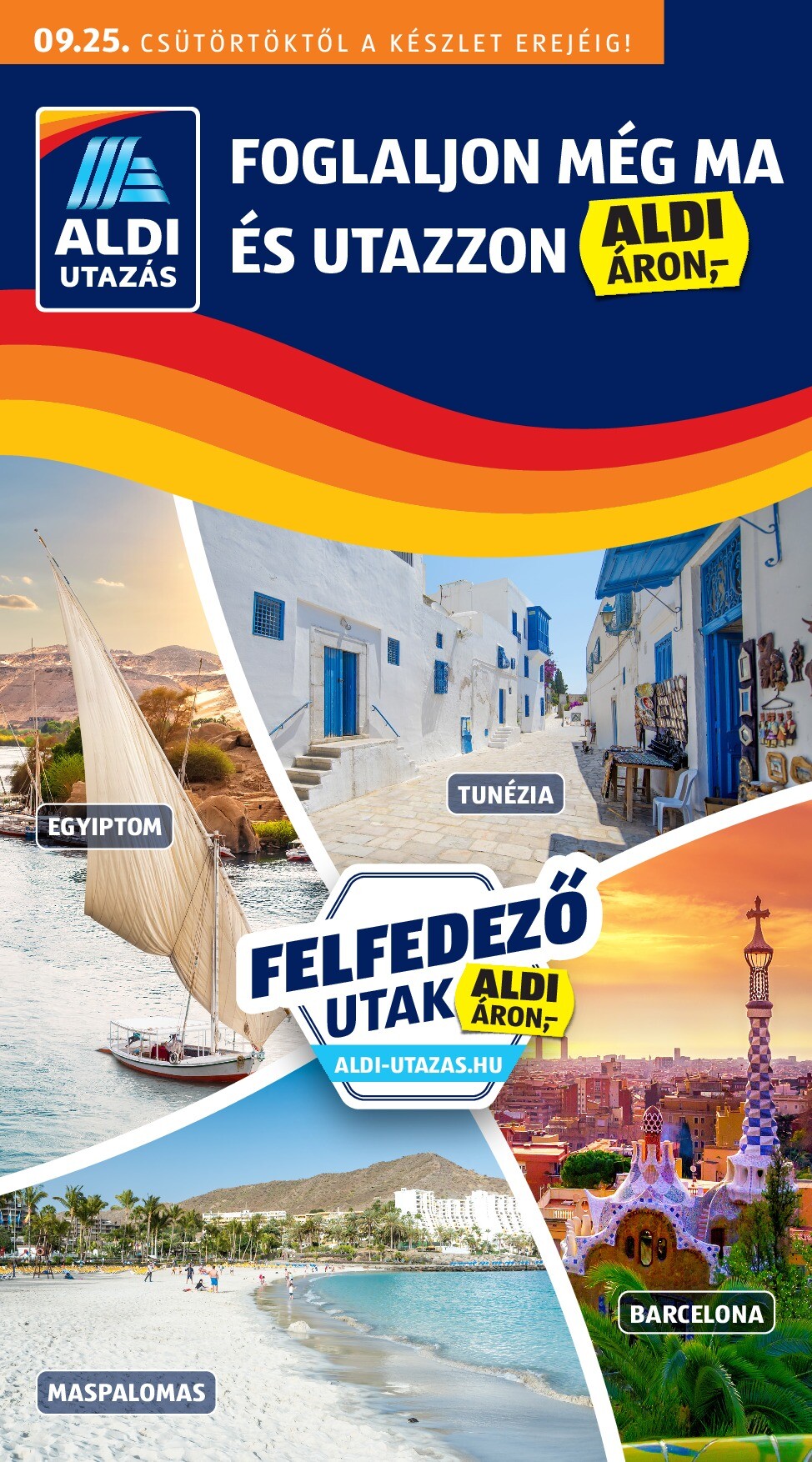 Aldi - Utazás katalógus akciós újság, érvényes 09.25. - 10.01.