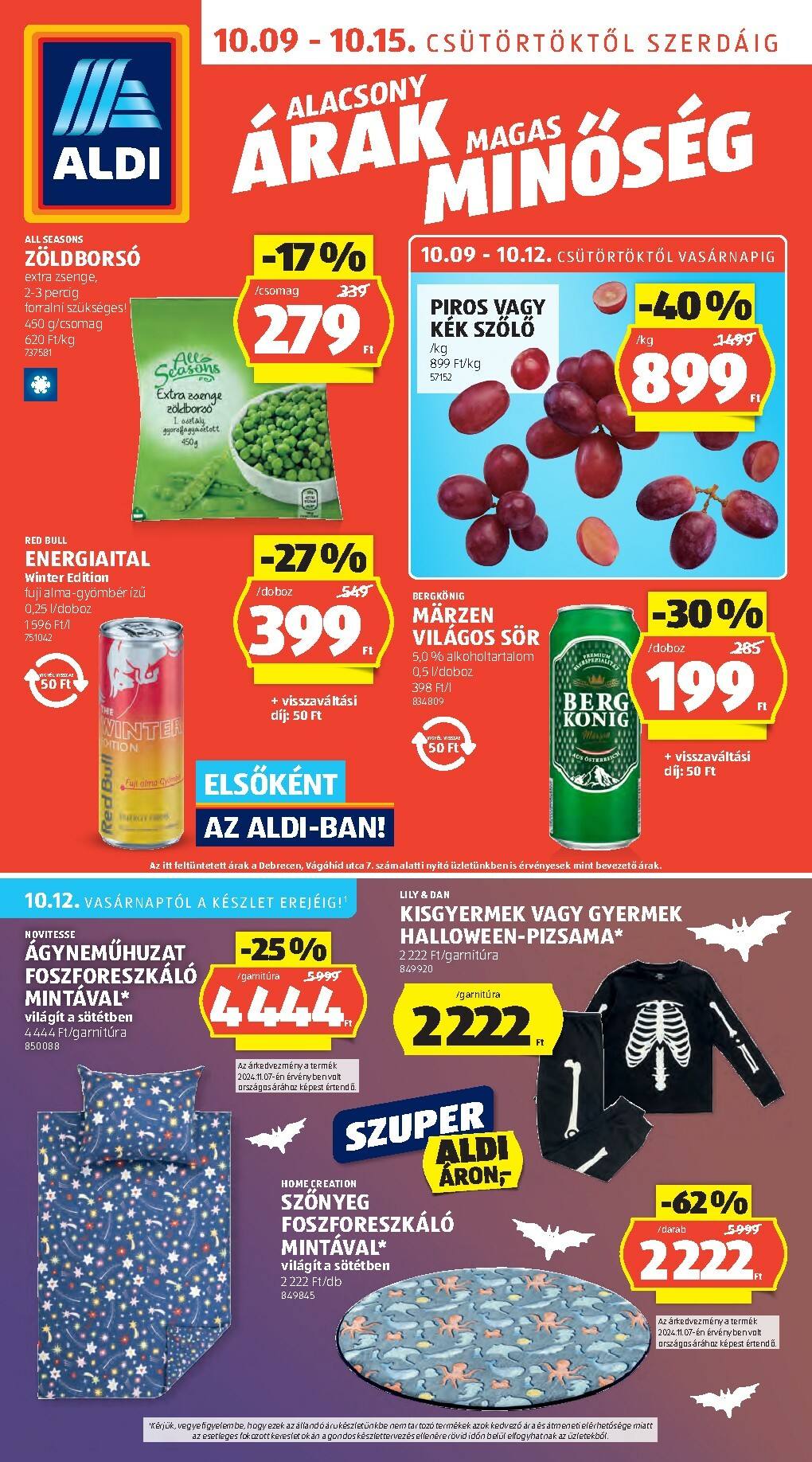 Aldi akciós újság, érvényes 10.09. - 10.15.