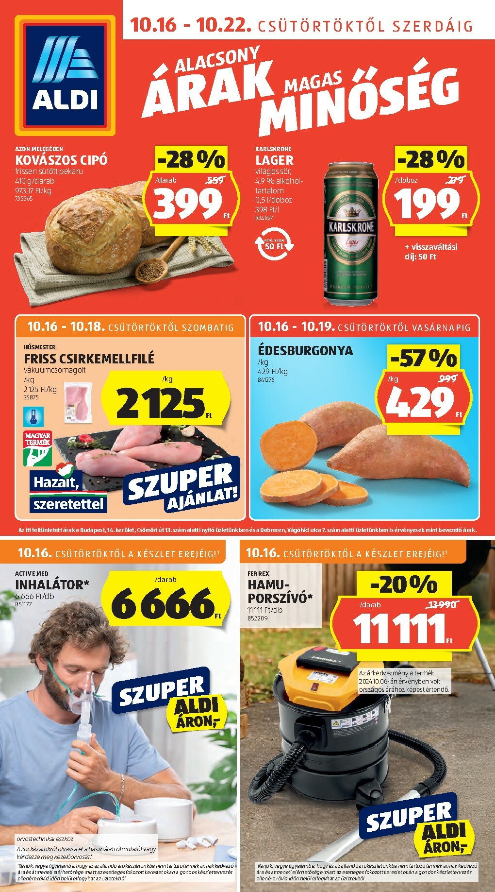 Aldi akciós újság, érvényes 10.16. - 10.22.