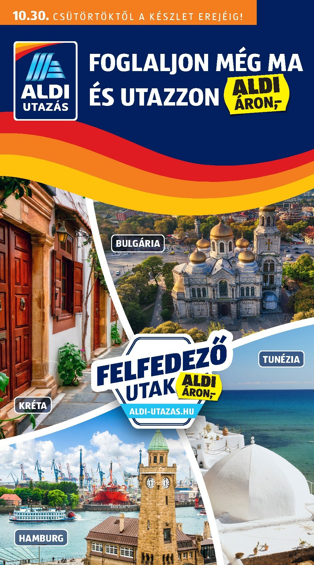 Aldi - Utazás katalógus akciós újság, érvényes 10.30. - 11.05.
