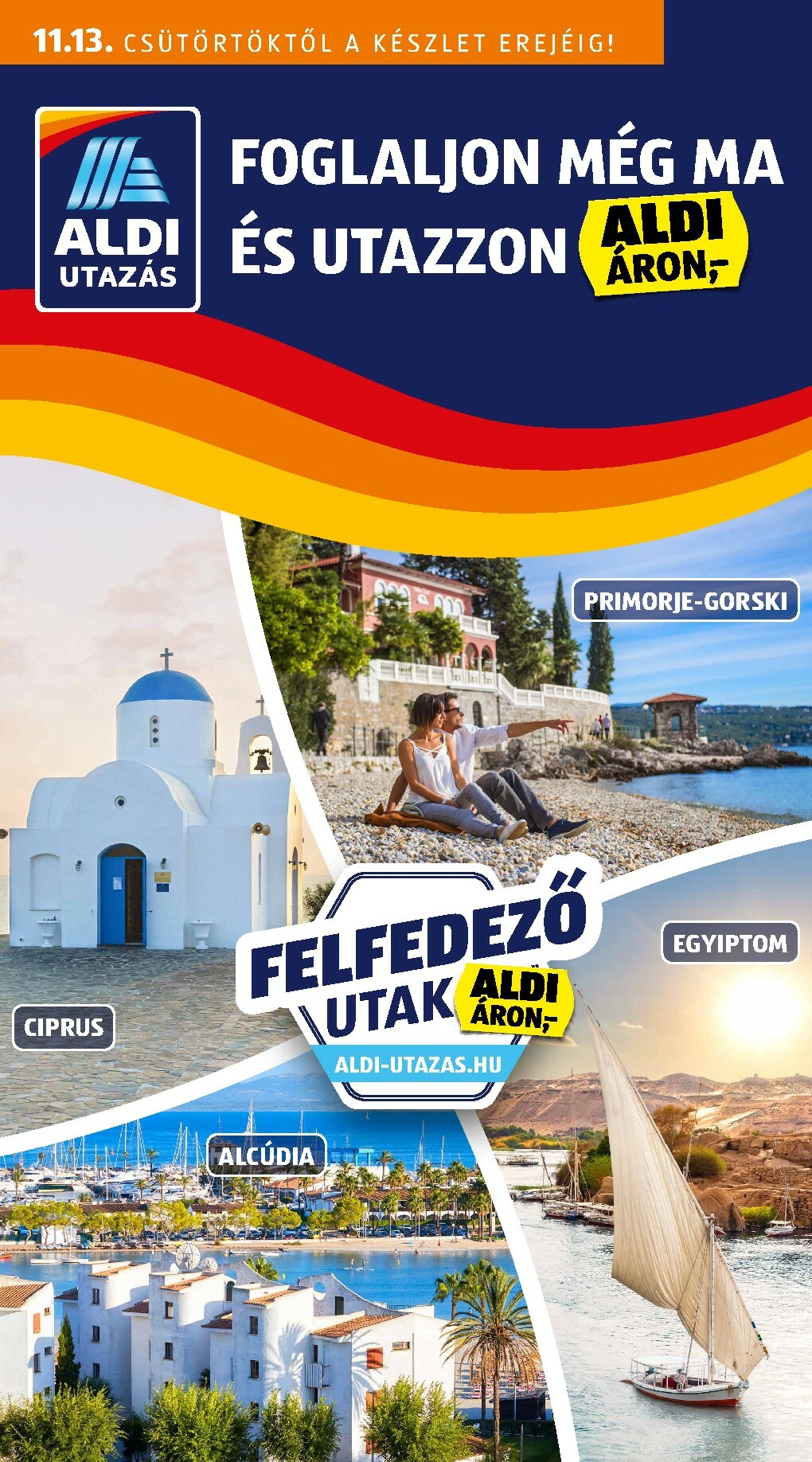 Aldi - Utazás katalógus akciós újság, érvényes 11.13. - 11.19.