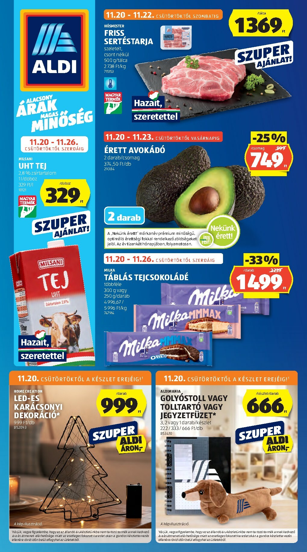 Aldi akciós újság, érvényes 11.20. - 11.26.