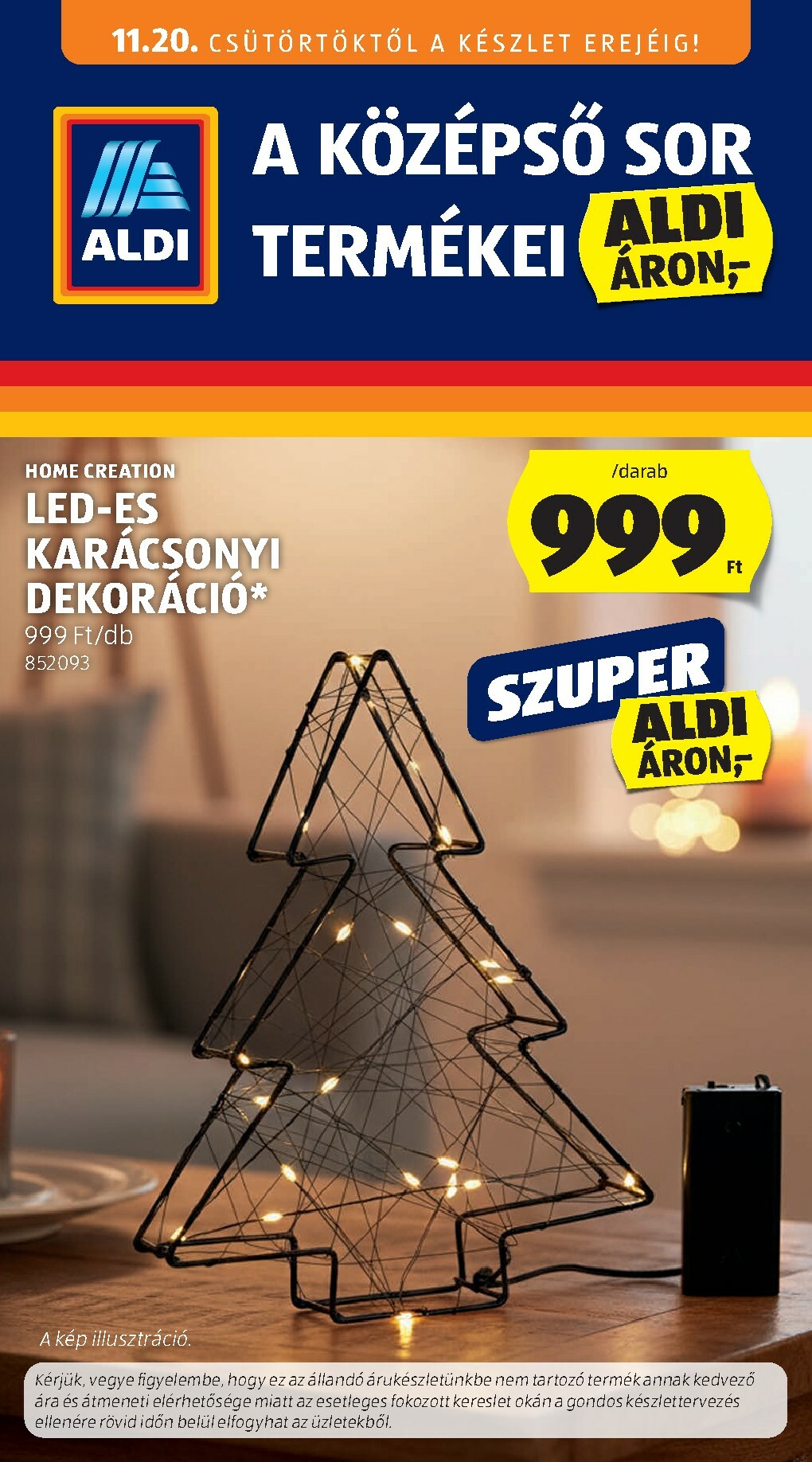 Aldi - Középső sor termékei akciós újság, érvényes 11.20. - 11.26.