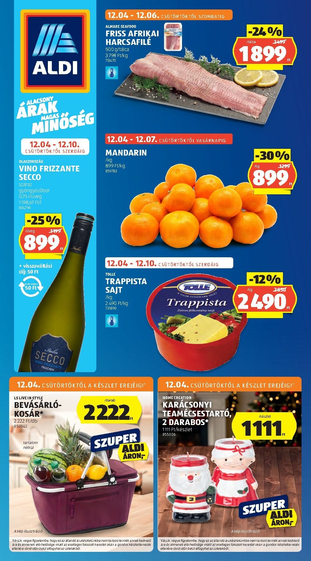 Aldi akciós újság, érvényes 12.04. - 12.10.