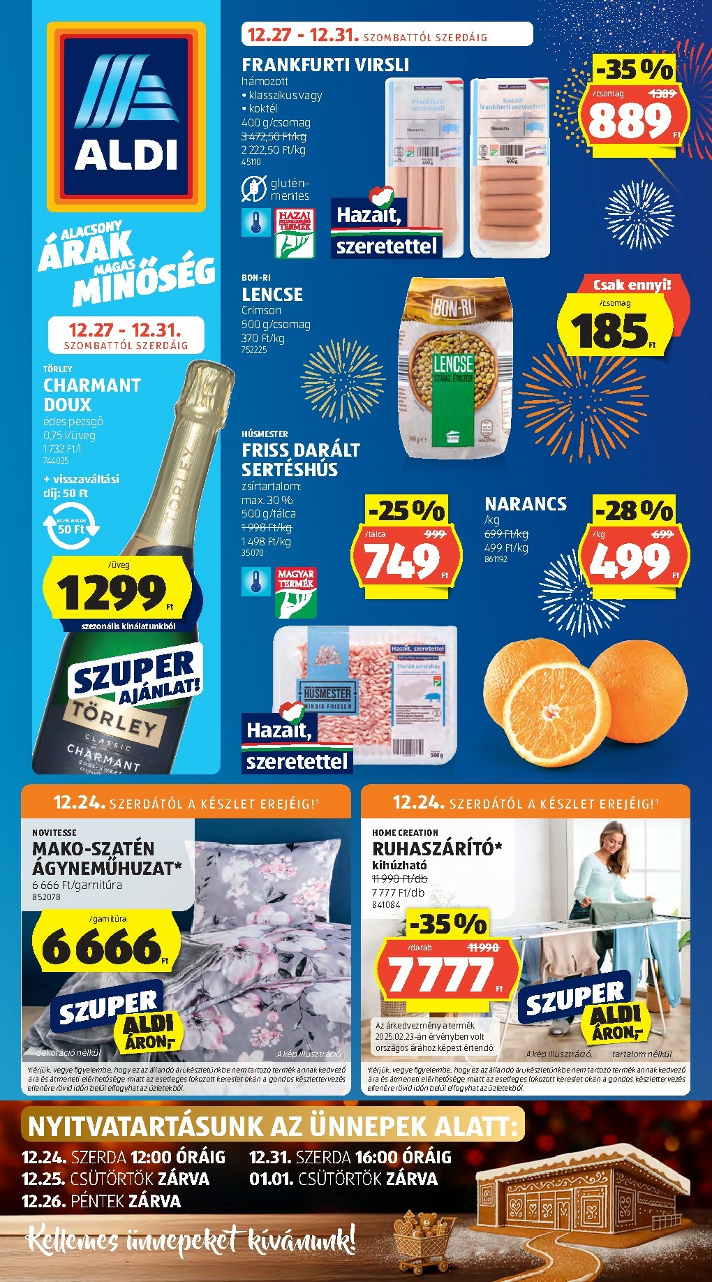 Aldi akciós újság, érvényes 12.24. - 12.31.